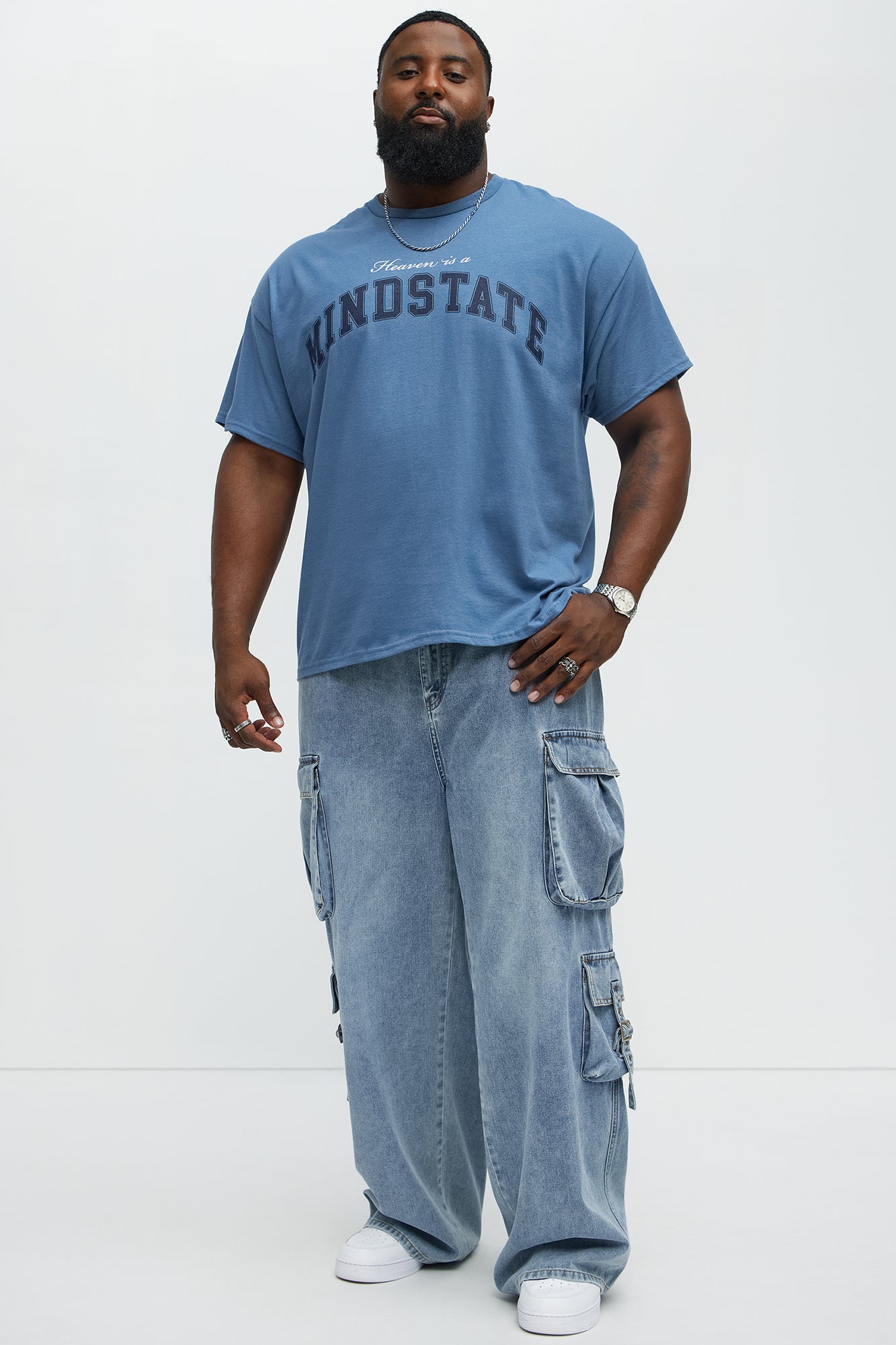 Heaven Is A Mindstate Short Sleeve Tee - Indigo - Image 5