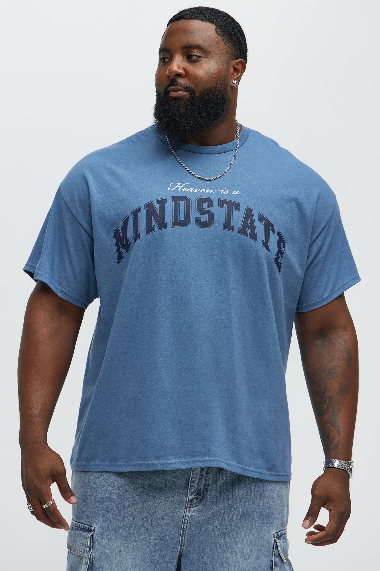 Heaven Is A Mindstate Short Sleeve Tee - Indigo - Image 7