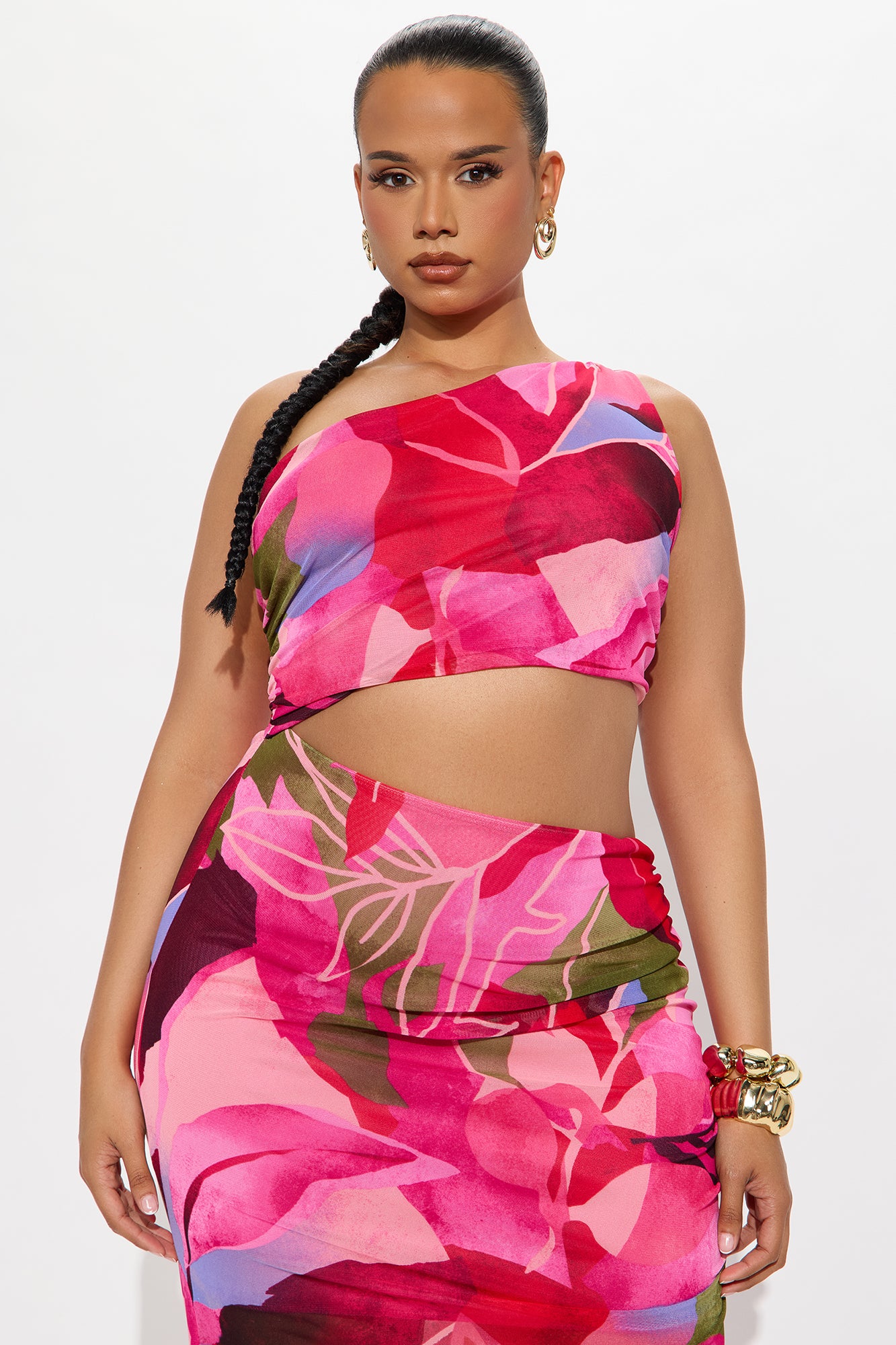 Tamirah Mesh Maxi Dress - Pink/combo - Image 5