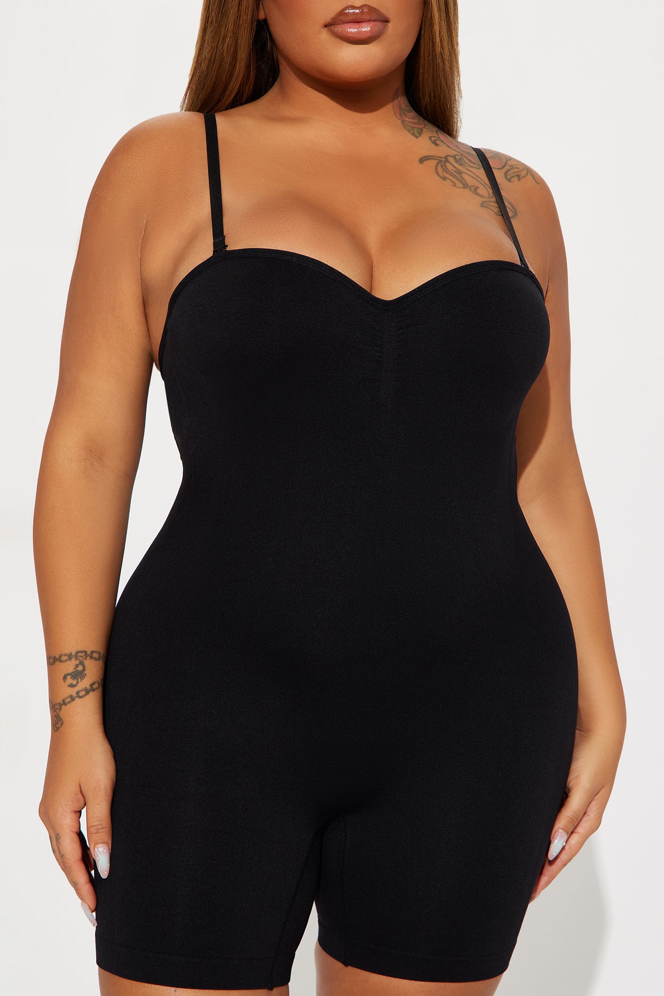 In Control Seamless Compression Shapewear Romper - Black - Image 4