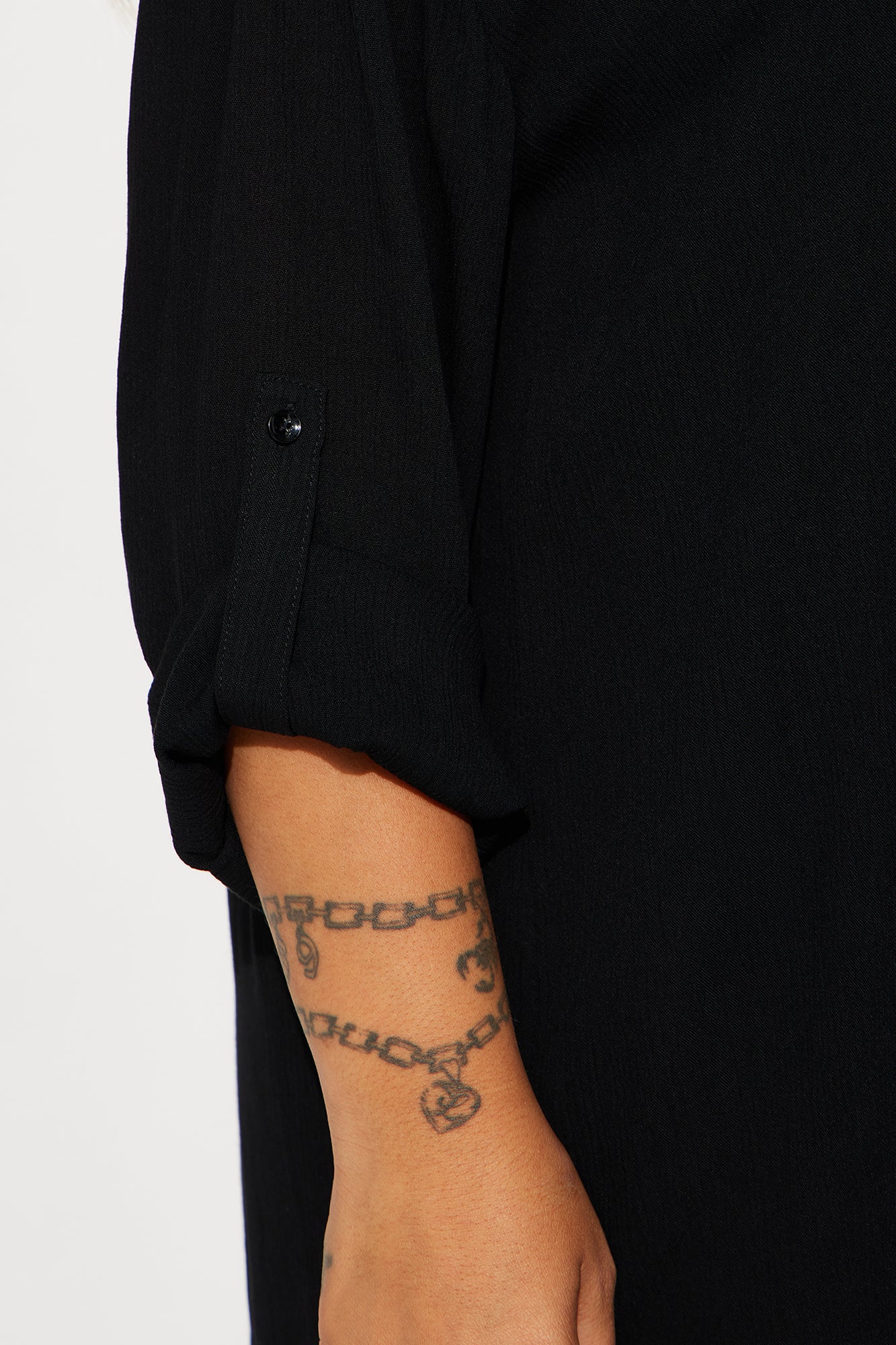 Breezy Paradise Linen Cover Up Dress - Black - Image 7