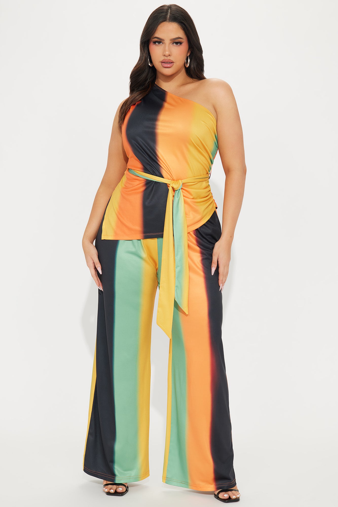 Solay Pant Set - Orange/combo - Image 4