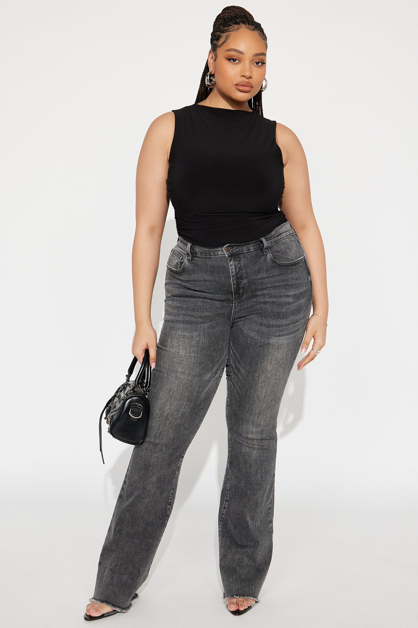 Tall Best Behavior Stretch Flare Jean - Black Wash - Image 4