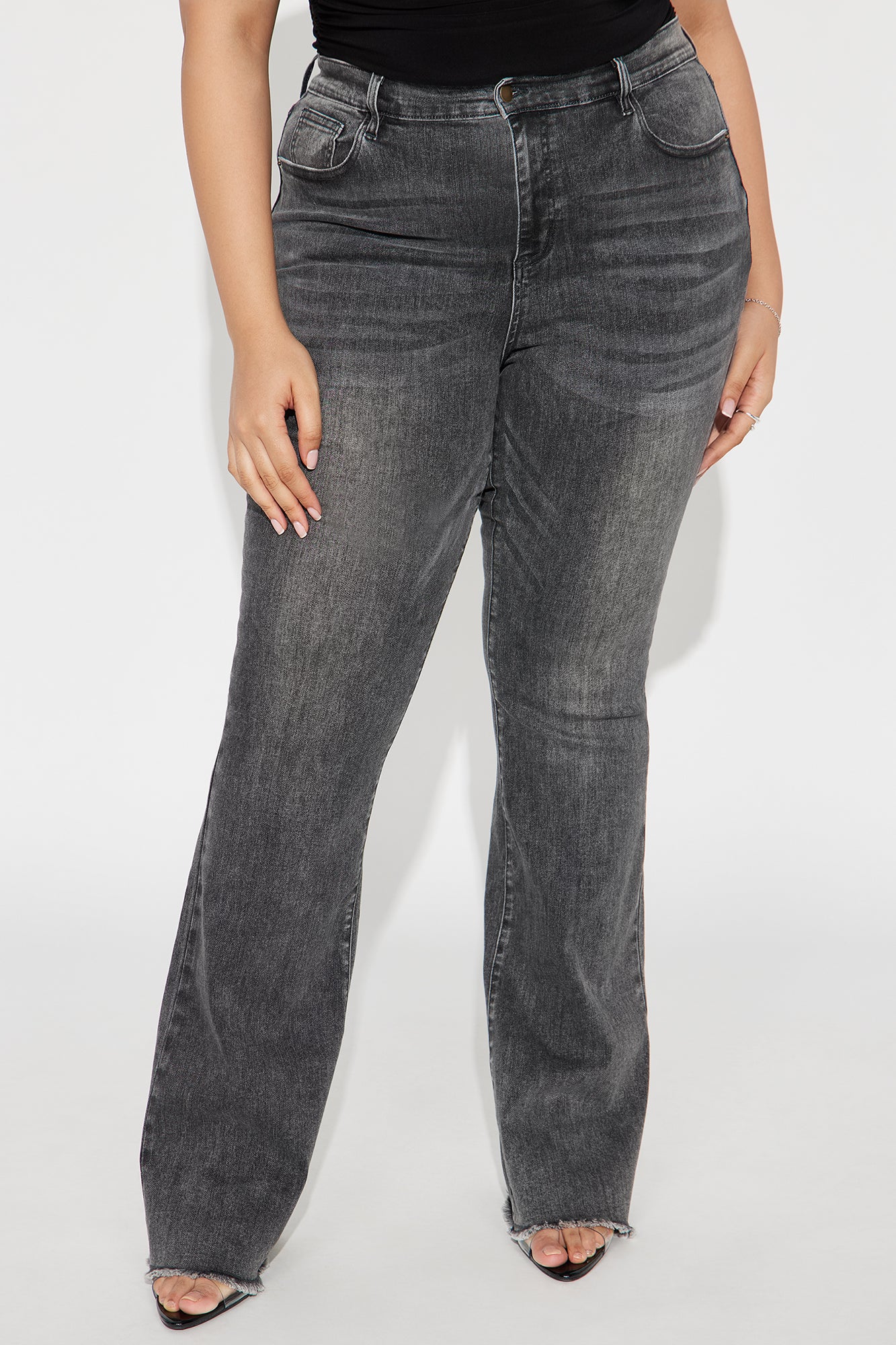 Tall Best Behavior Stretch Flare Jean - Black Wash - Image 5