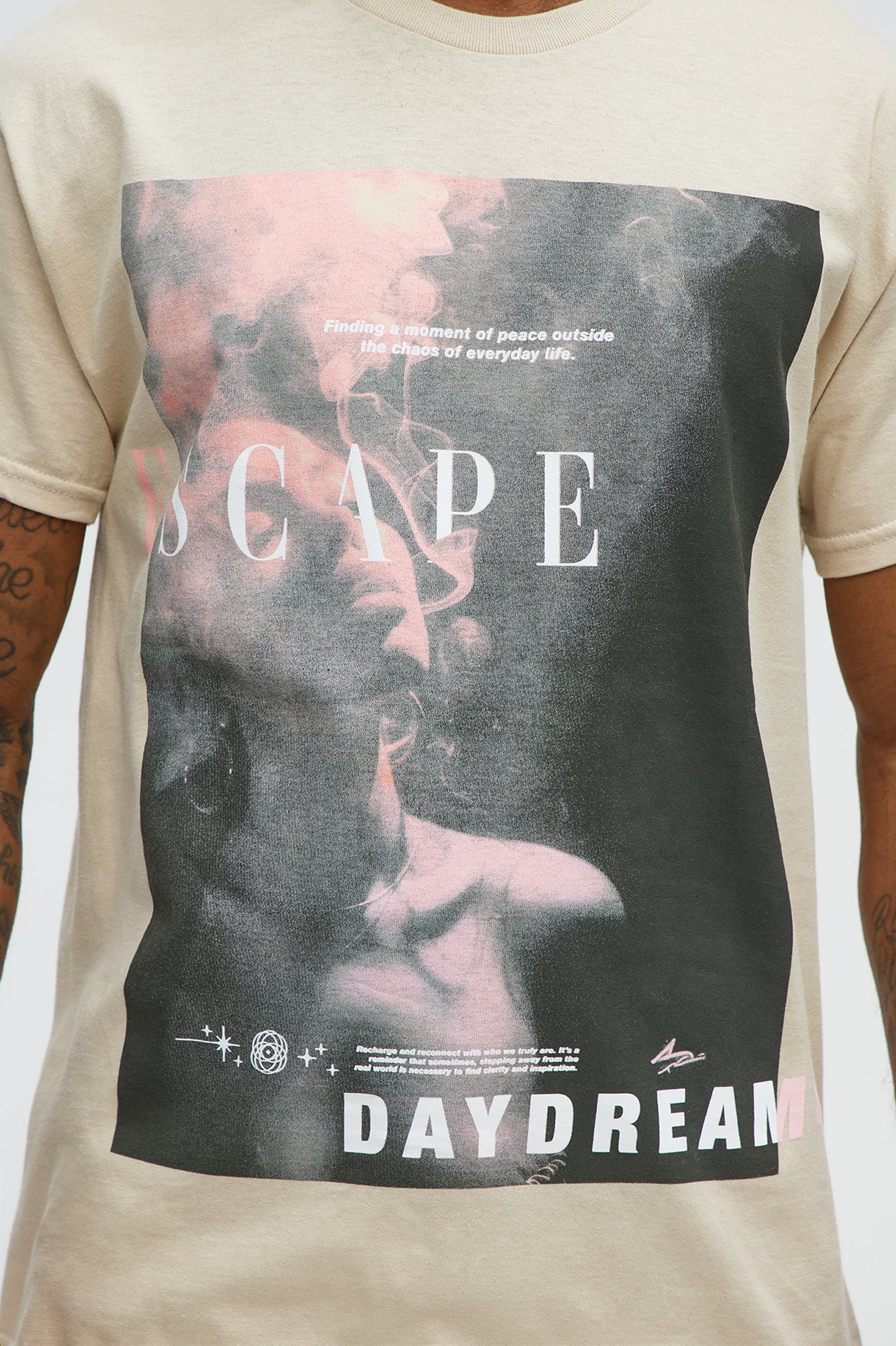 Escape Daydreams Short Sleeve Tee - Sand - Image 3
