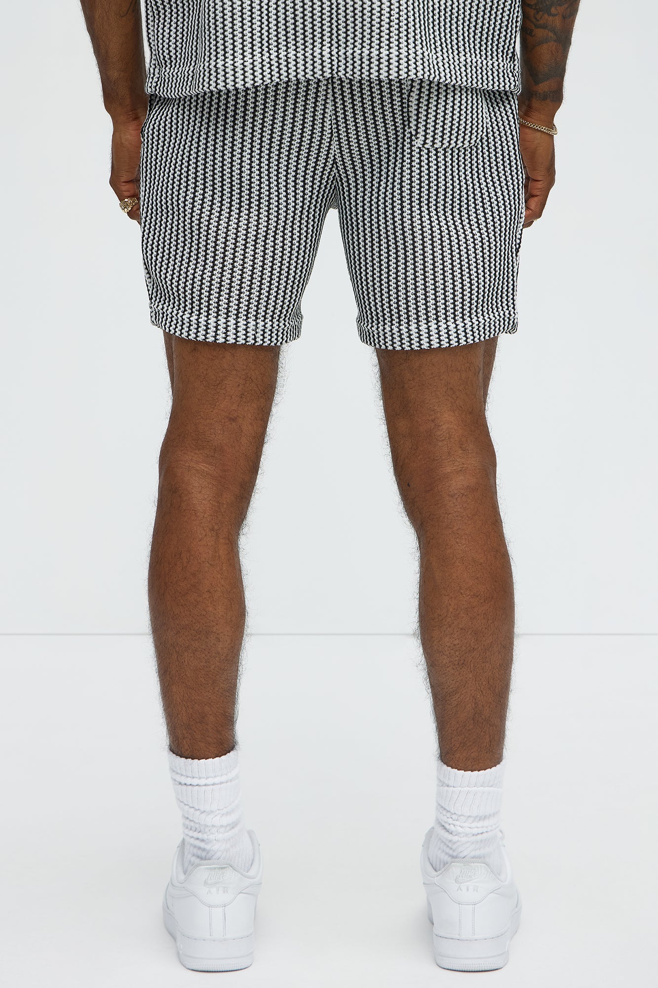 Summit Drawstring Zig Zag Shorts - Grey/combo - Image 4
