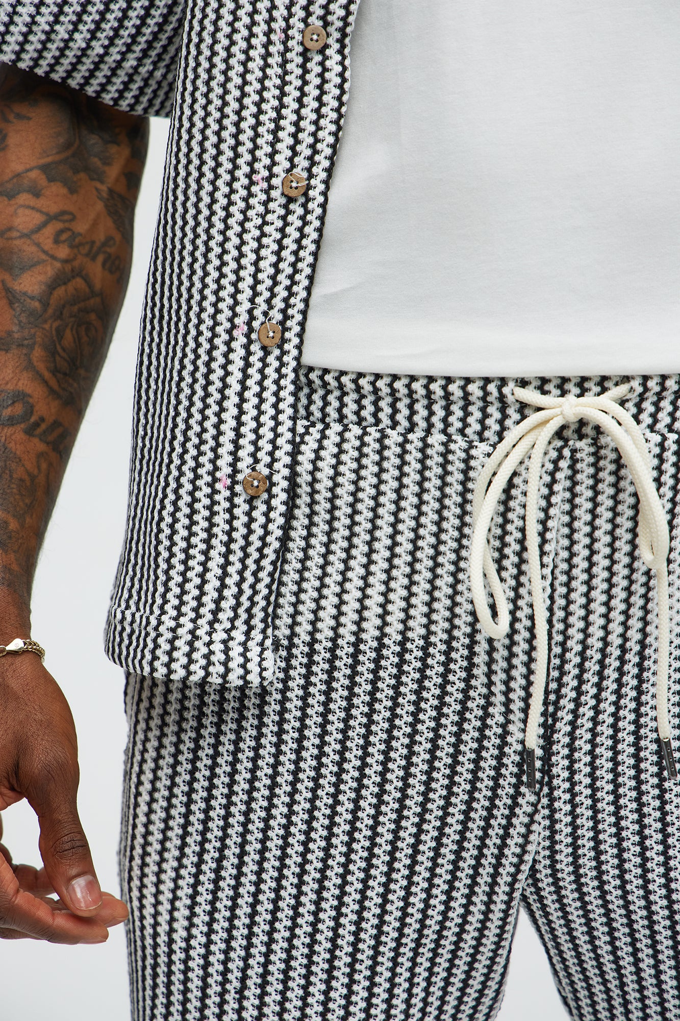 Summit Drawstring Zig Zag Shorts - Grey/combo - Image 3