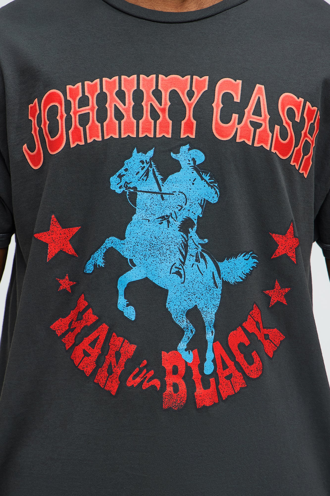 Johnny Cash Man In Black Short Sleeve Tee - Black - Image 3