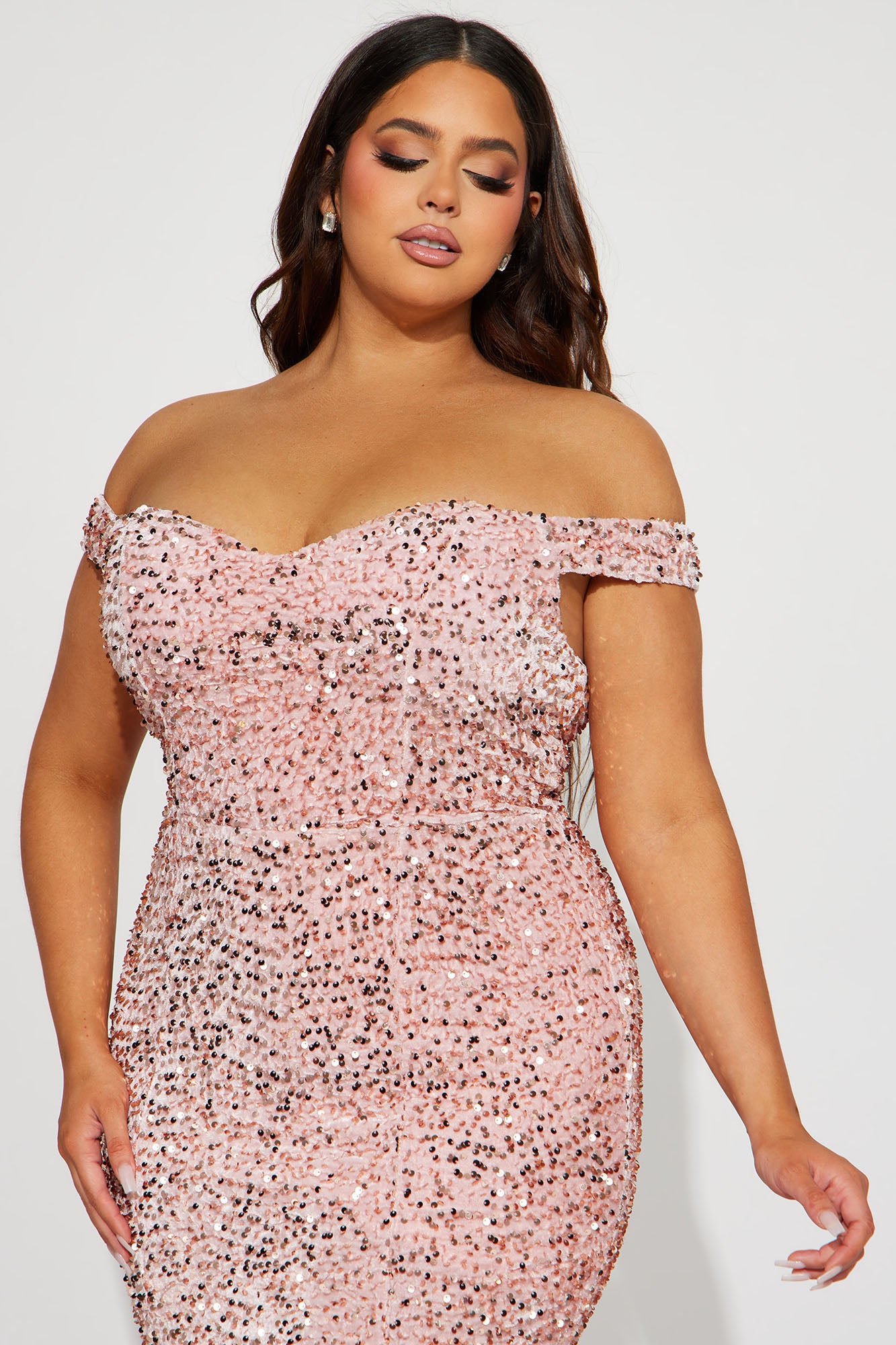 Alora Sequin Maxi Gown - Rose Gold - Image 5