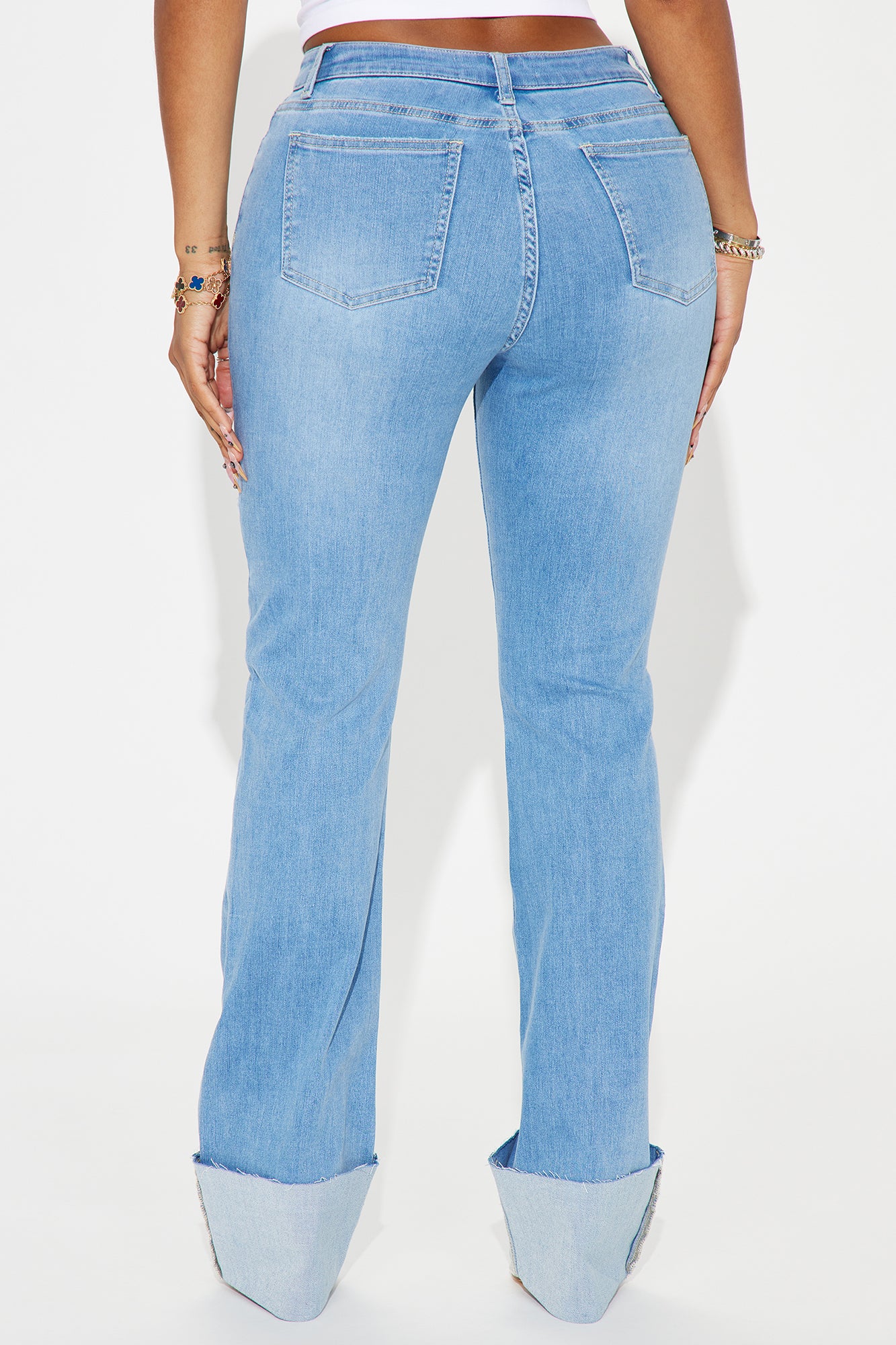 It's Cuffing Season Stretch Bootcut Jeans - Medium Wash - Image 3