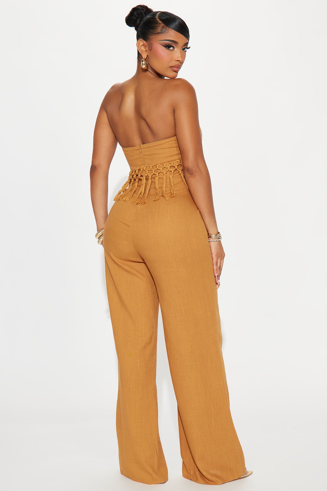 Take Me To Cabo Linen Jumpsuit - Mocha - Image 4