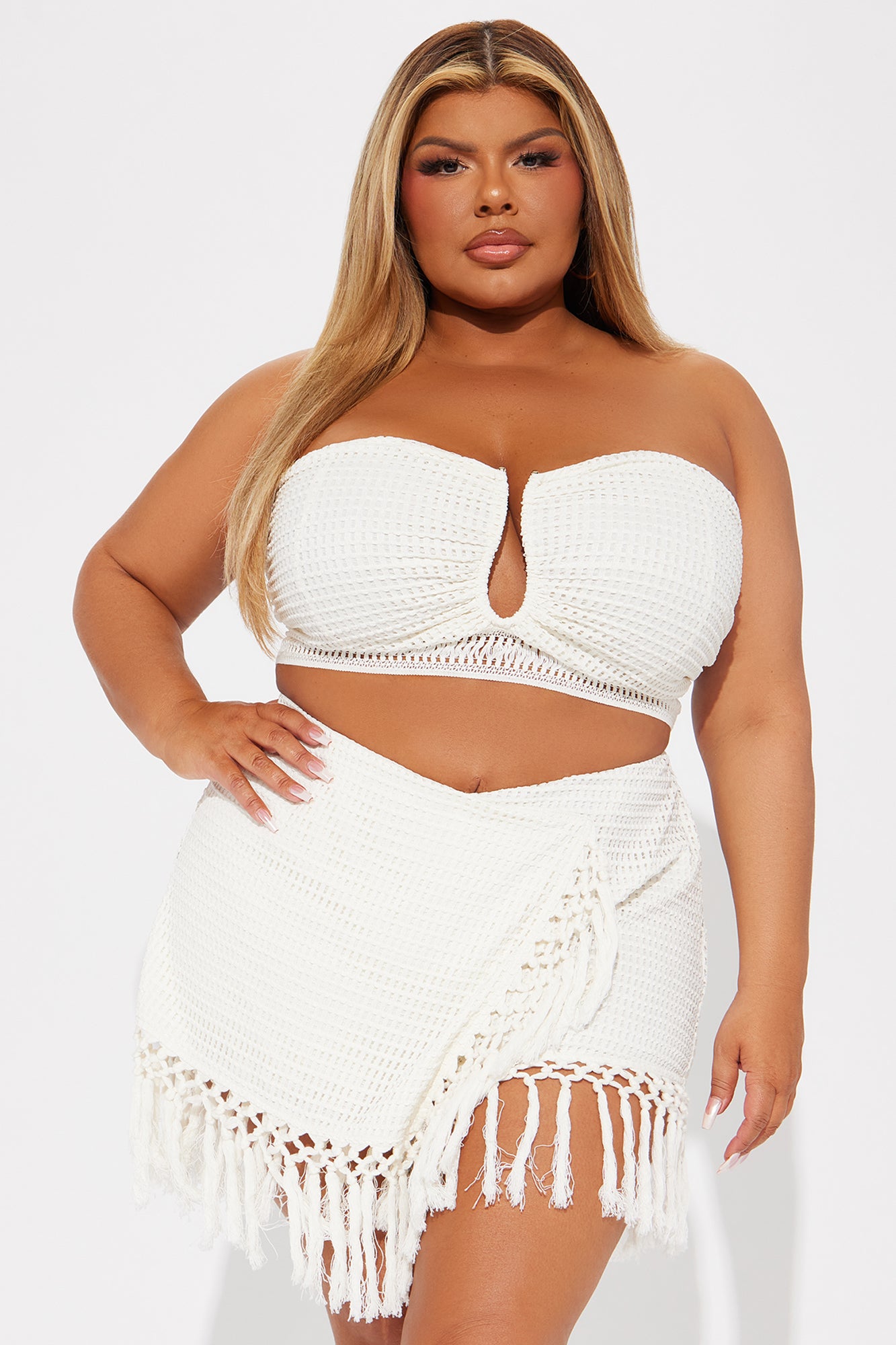 Taylor Crochet Skort Set - Ivory - Image 4