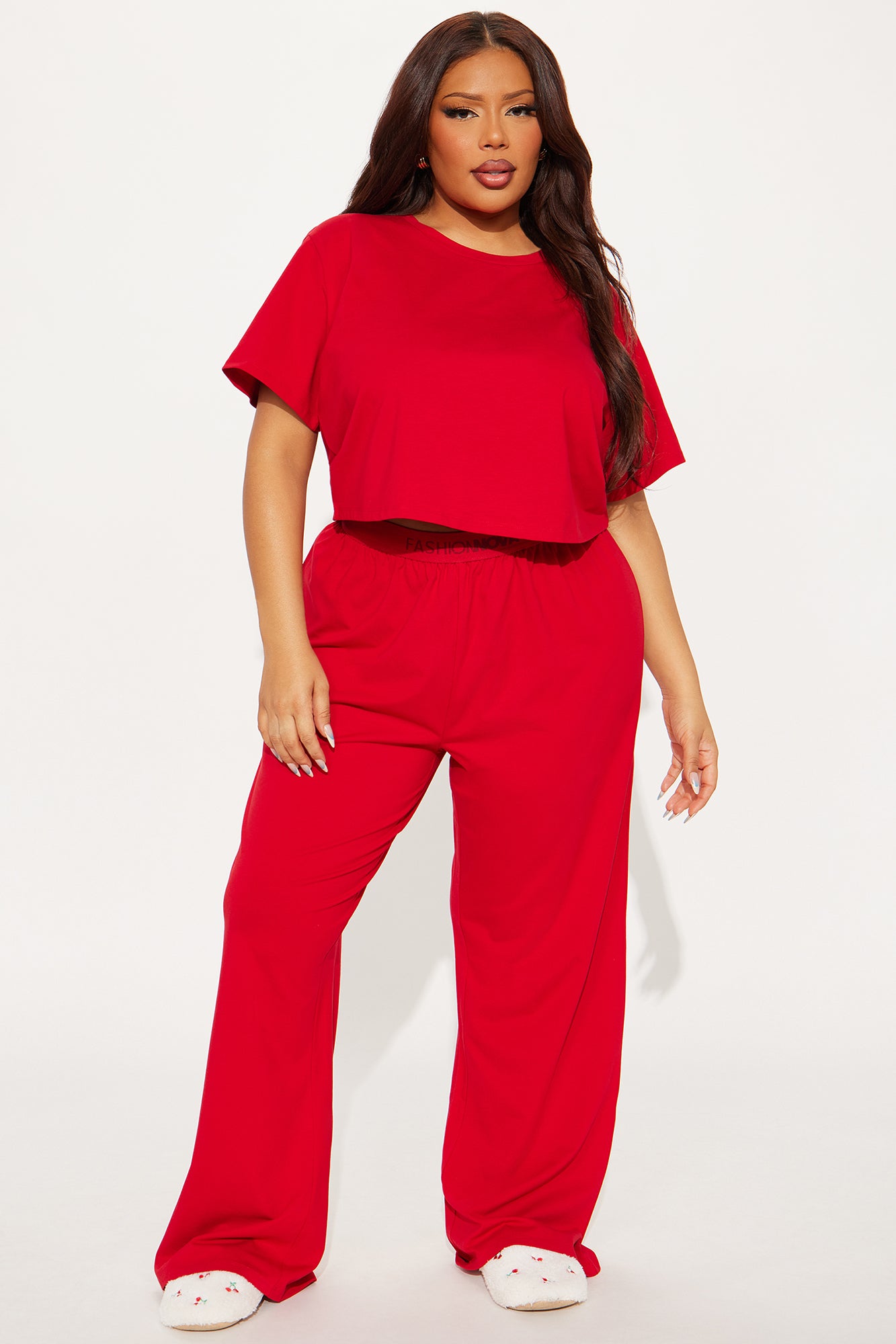 FN Mood PJ Pant Set - Red - Image 4
