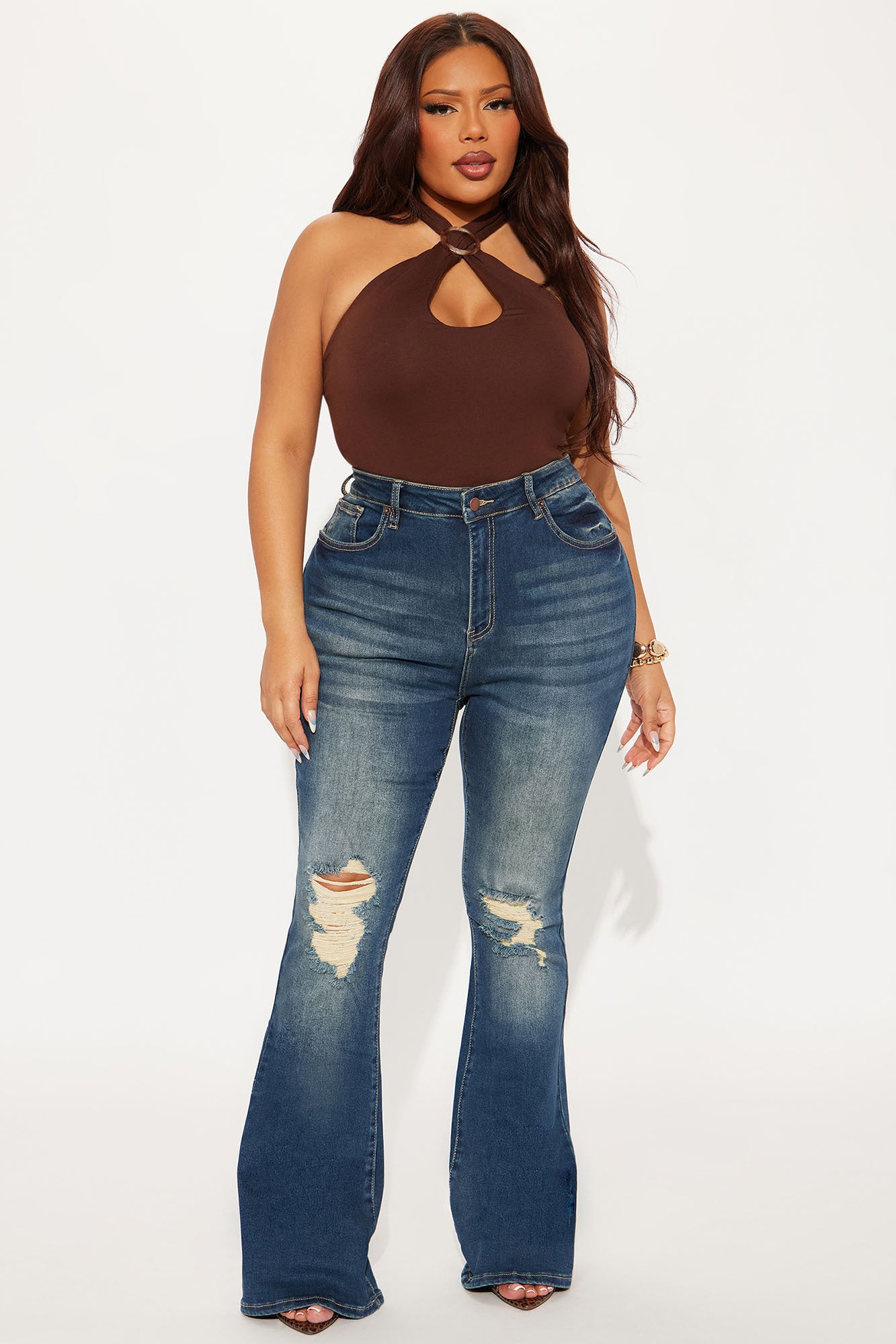 Girl Bye High Rise Flare Jeans - Dark Wash - Image 4