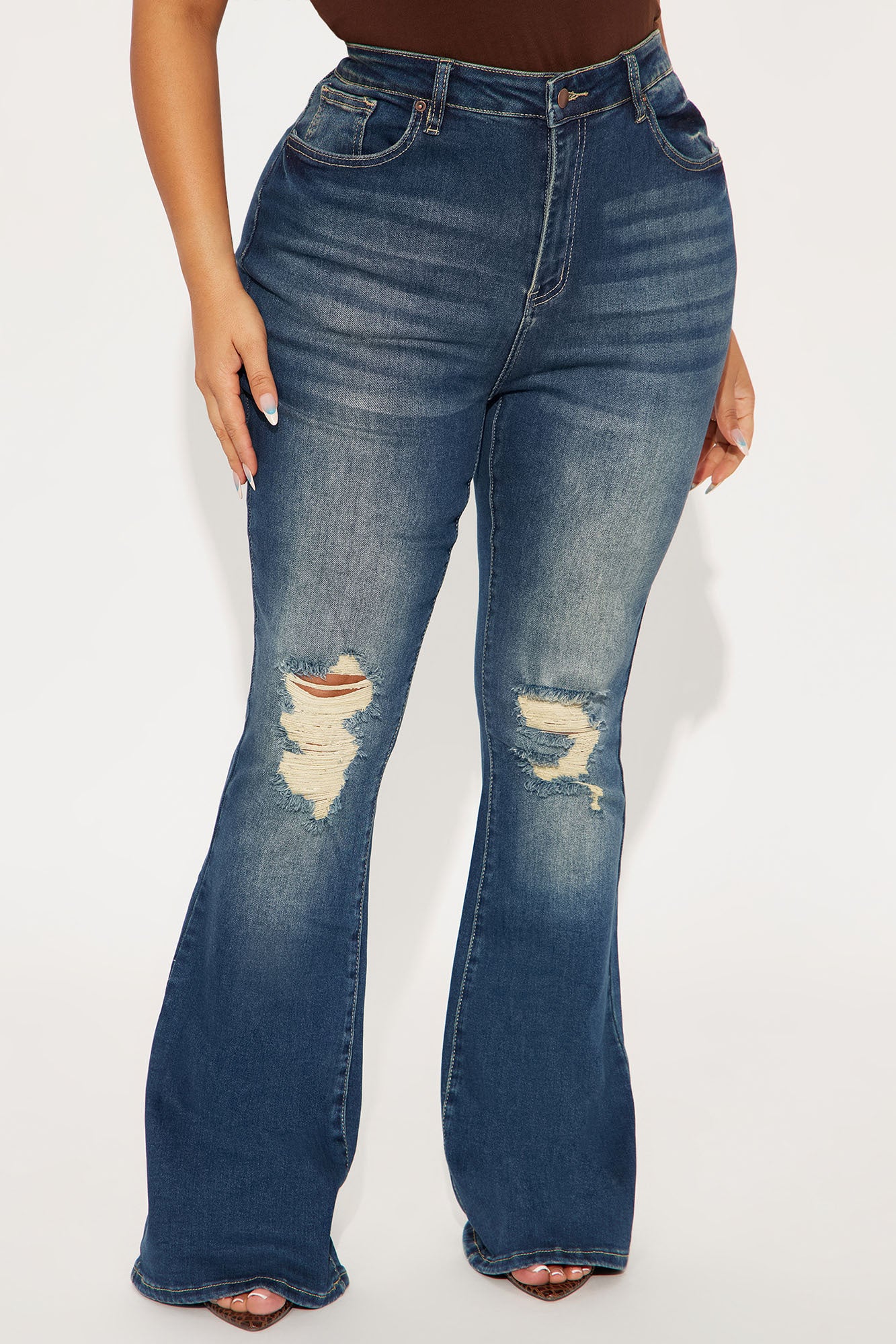 Girl Bye High Rise Flare Jeans - Dark Wash - Image 5
