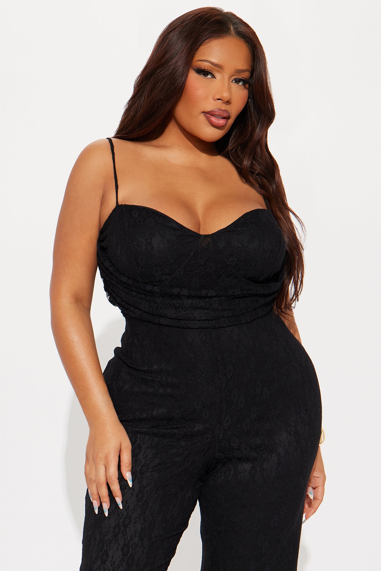 In Her Element Lace Jumpsuit - Black - Image 5