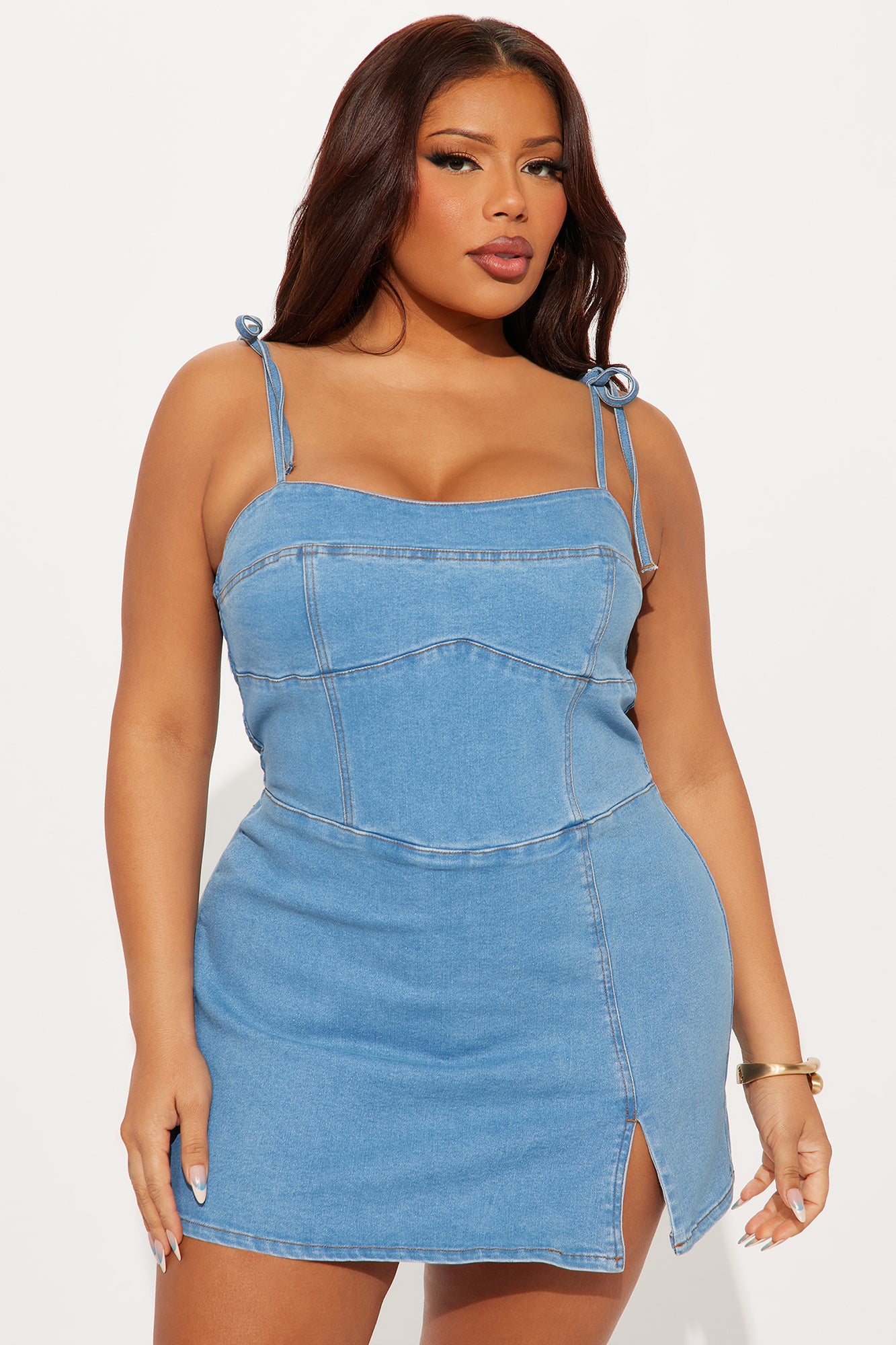 Urban Denim Romper  - Medium Wash - Image 5