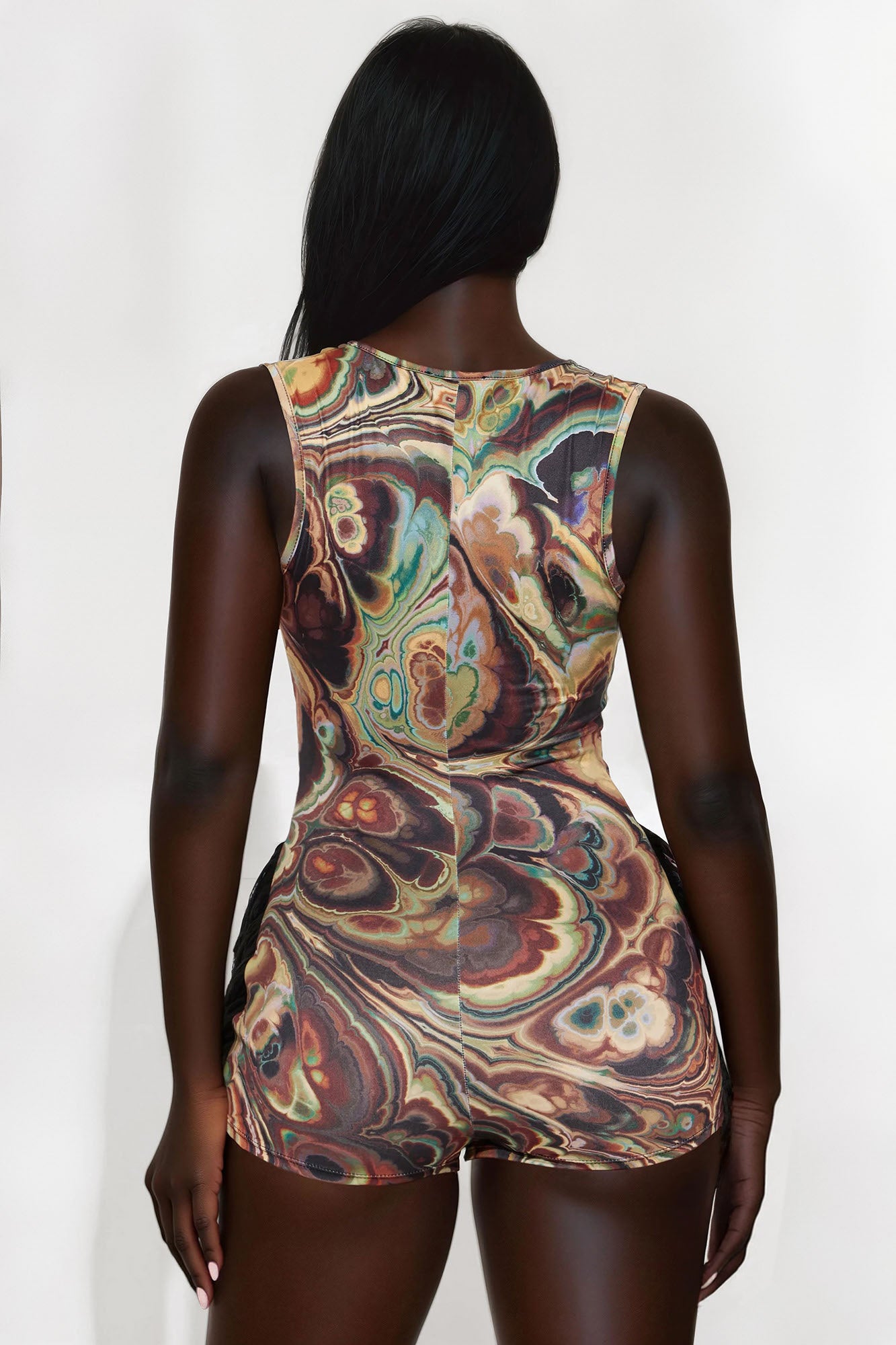 All At Once Fringe Romper - Multi Color - Image 3