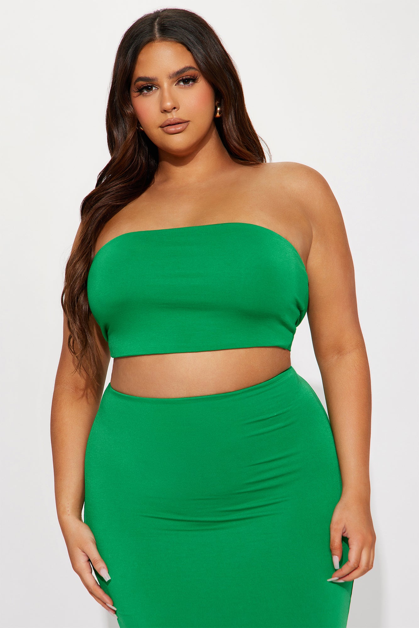 Another Time Double Lined Skirt Set - Green - Image 5