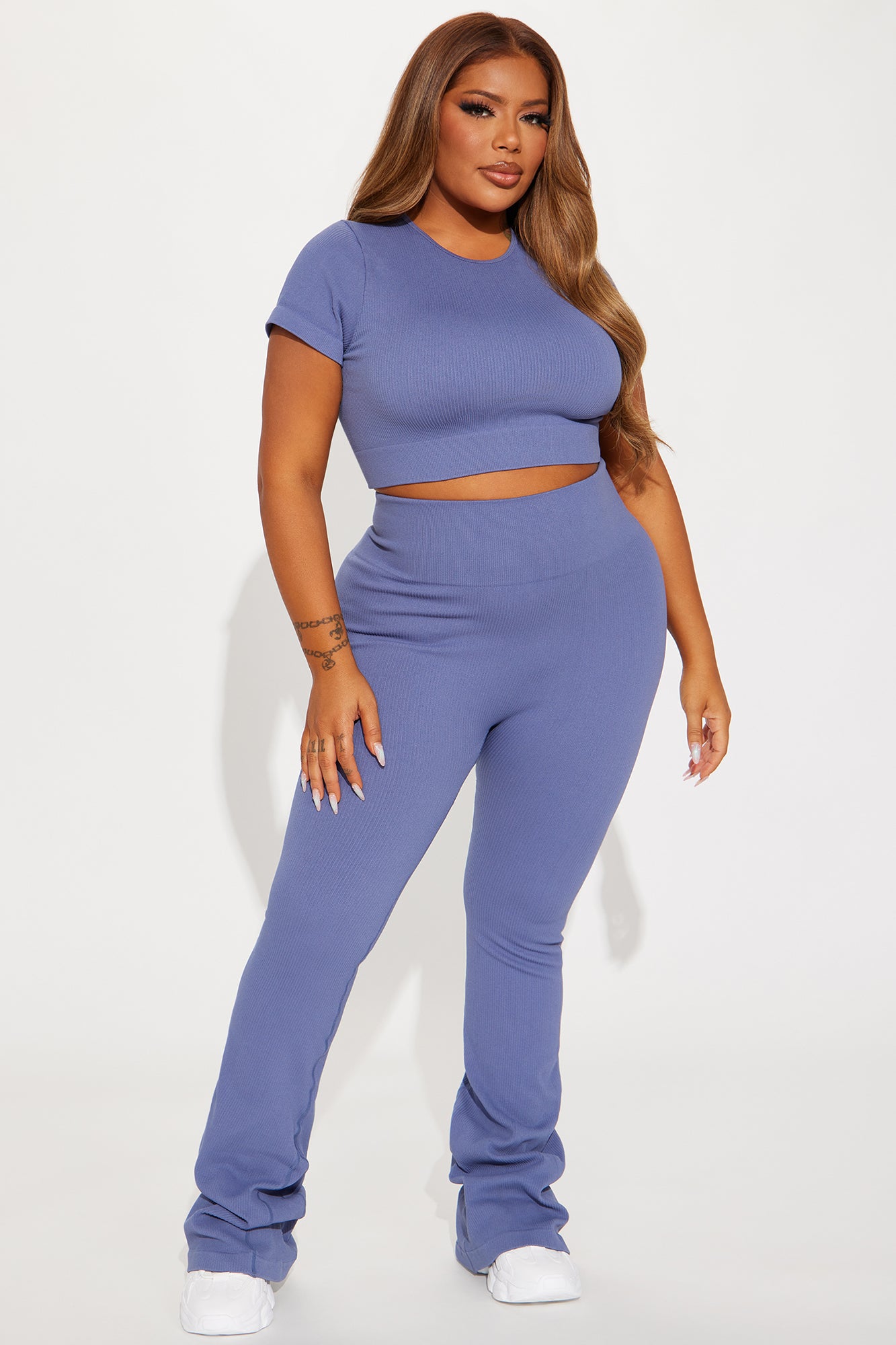 Body Goals Effortless Seamless Active Set - Slate Blue - Image 5