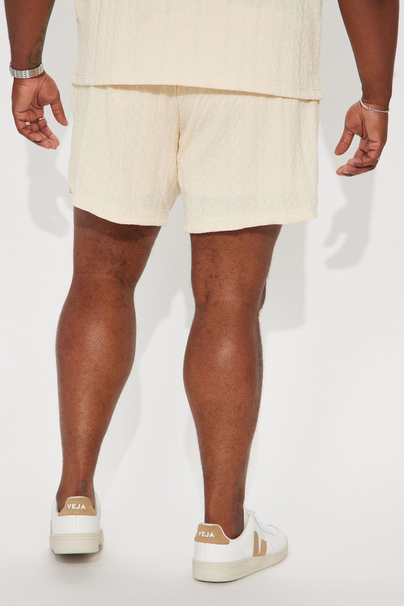 Check My Bank Statement Knit Shorts - Cream - Image 8