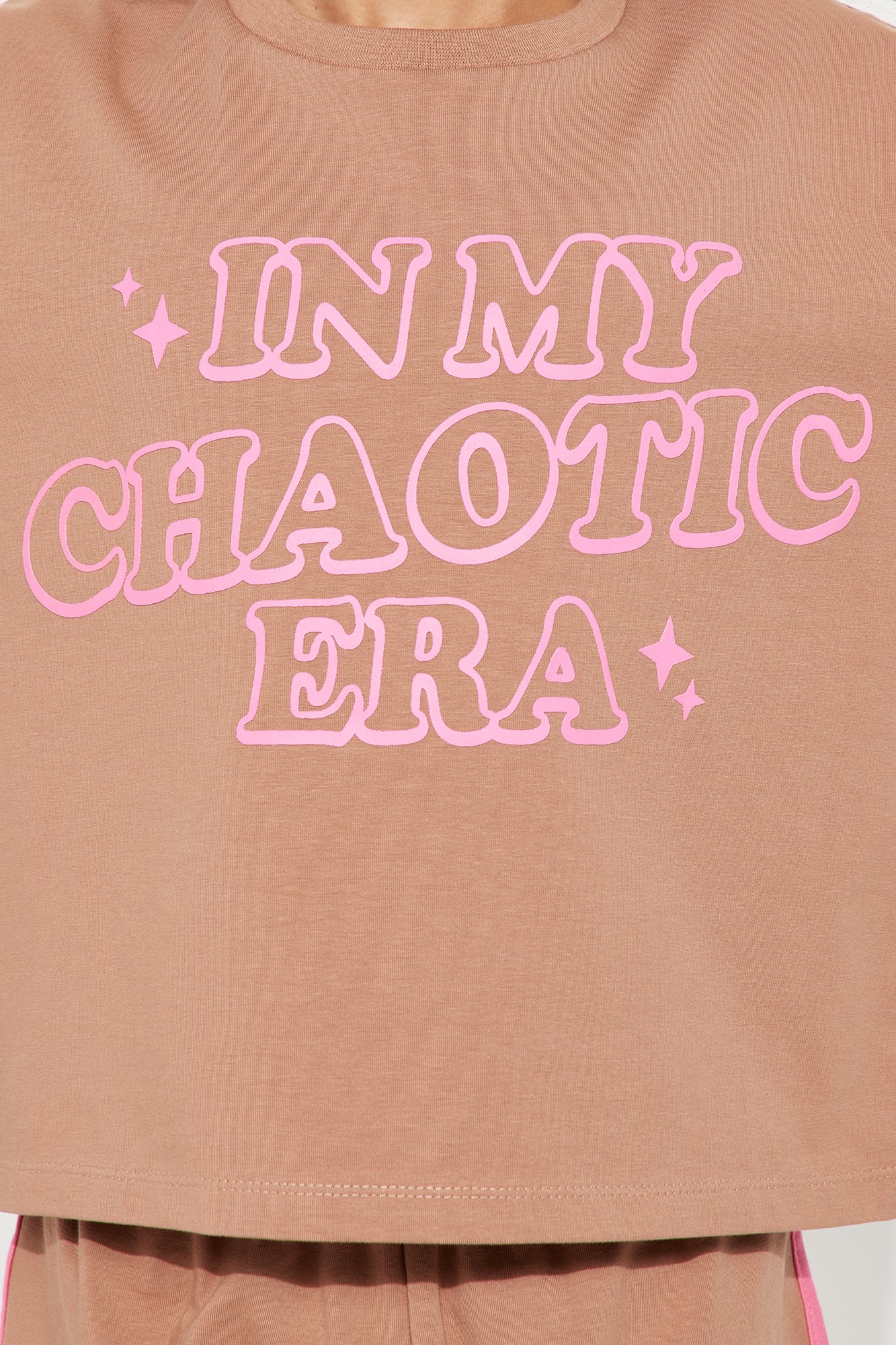 Mini In My Chaotic Era Short Set - Mocha - Image 3
