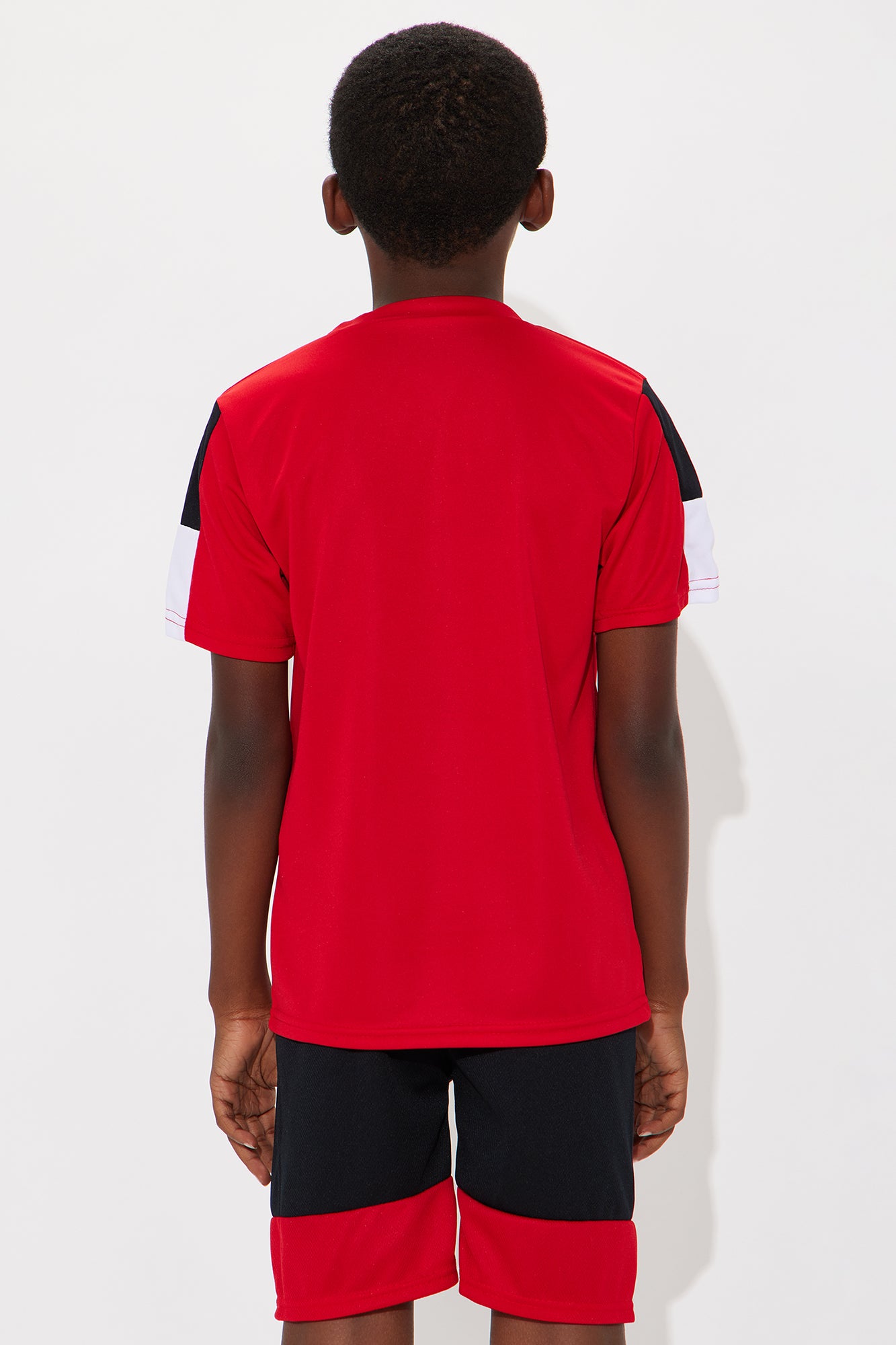 Mini GOAT On The Court Graphic Tee And Short Set - Red/combo - Image 5