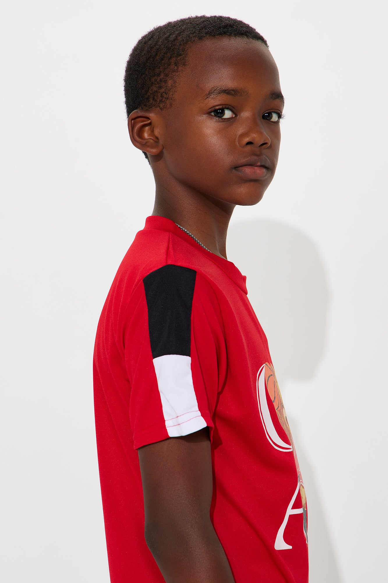 Mini GOAT On The Court Graphic Tee And Short Set - Red/combo - Image 3