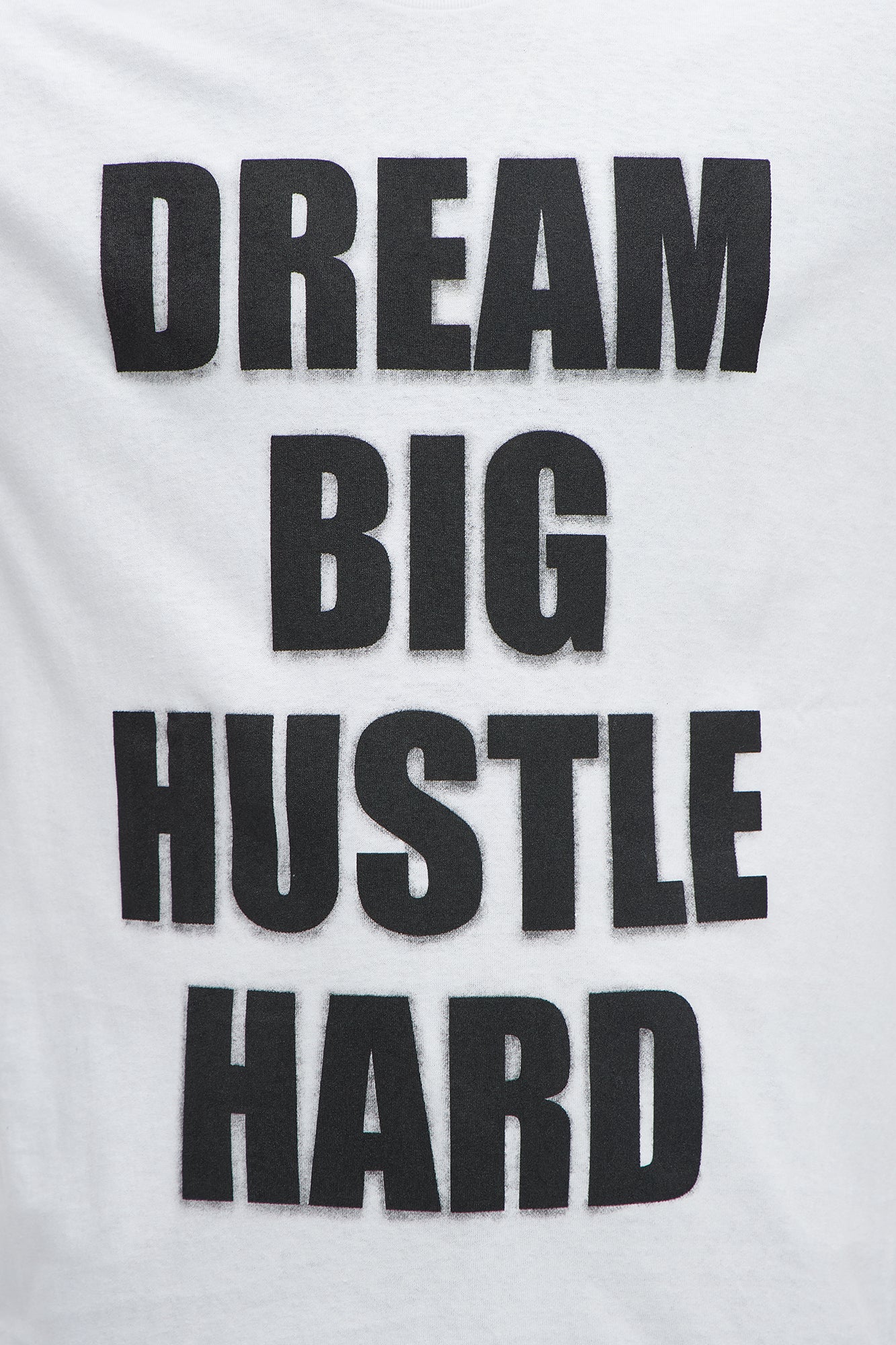 Dream Big Hustle Hard Short Sleeve Tee - White - Image 3