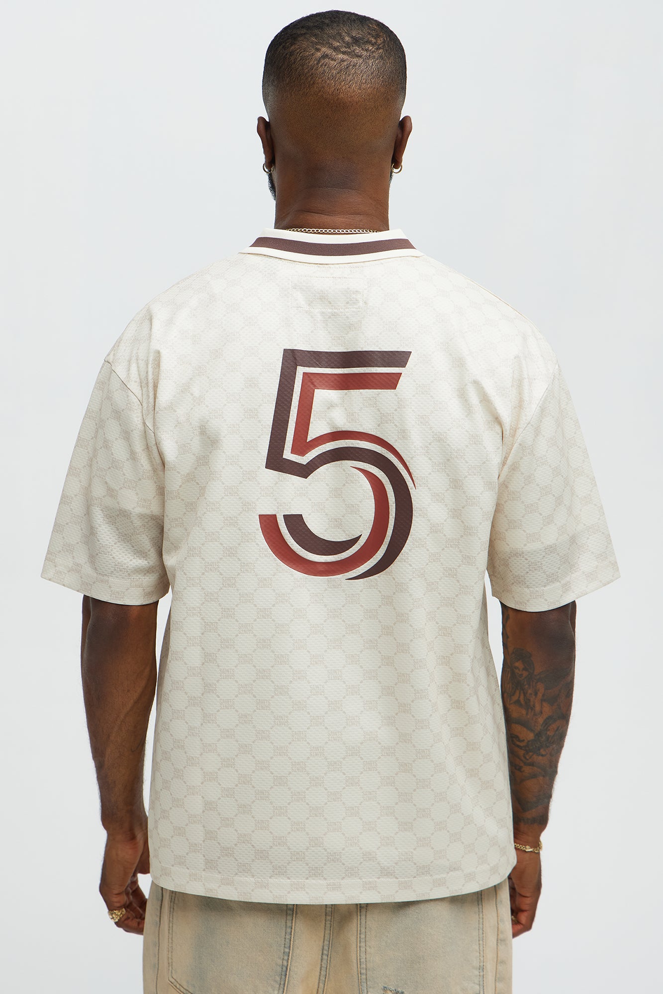 Saints Johnny Collar Soccer Jersey - Ivory - Image 4