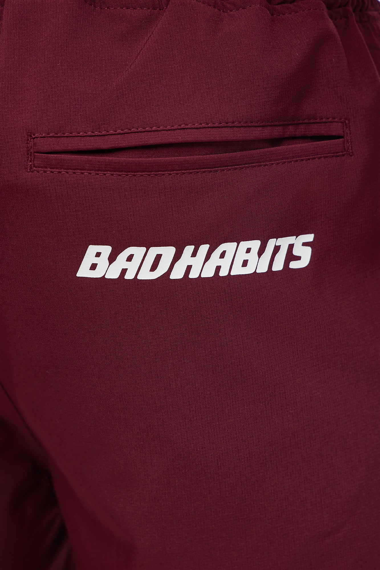 Bad Habits Relaxed Drawstring Shorts - Red - Image 6