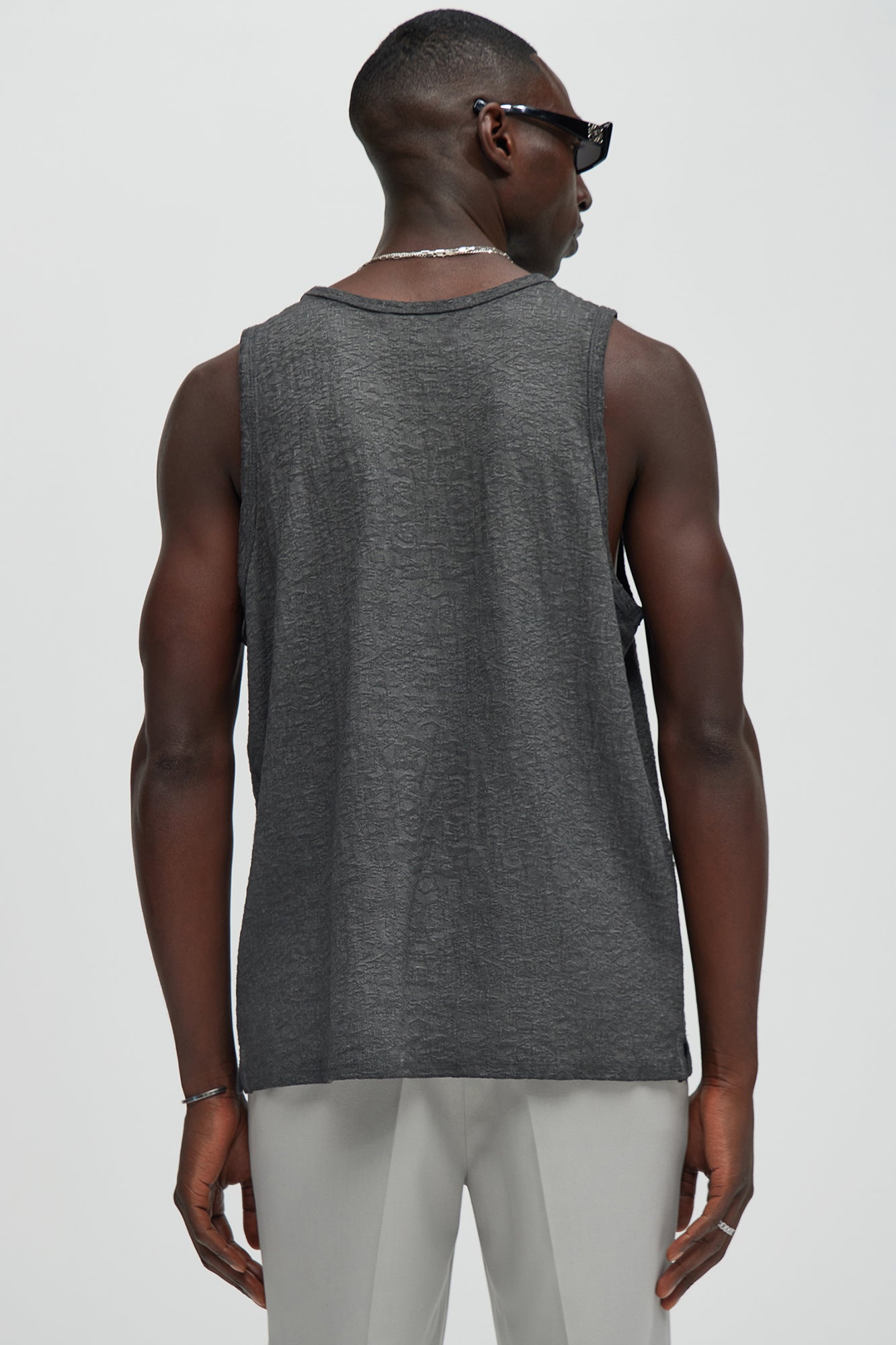 Calvin Washed Tank - Black - Image 4