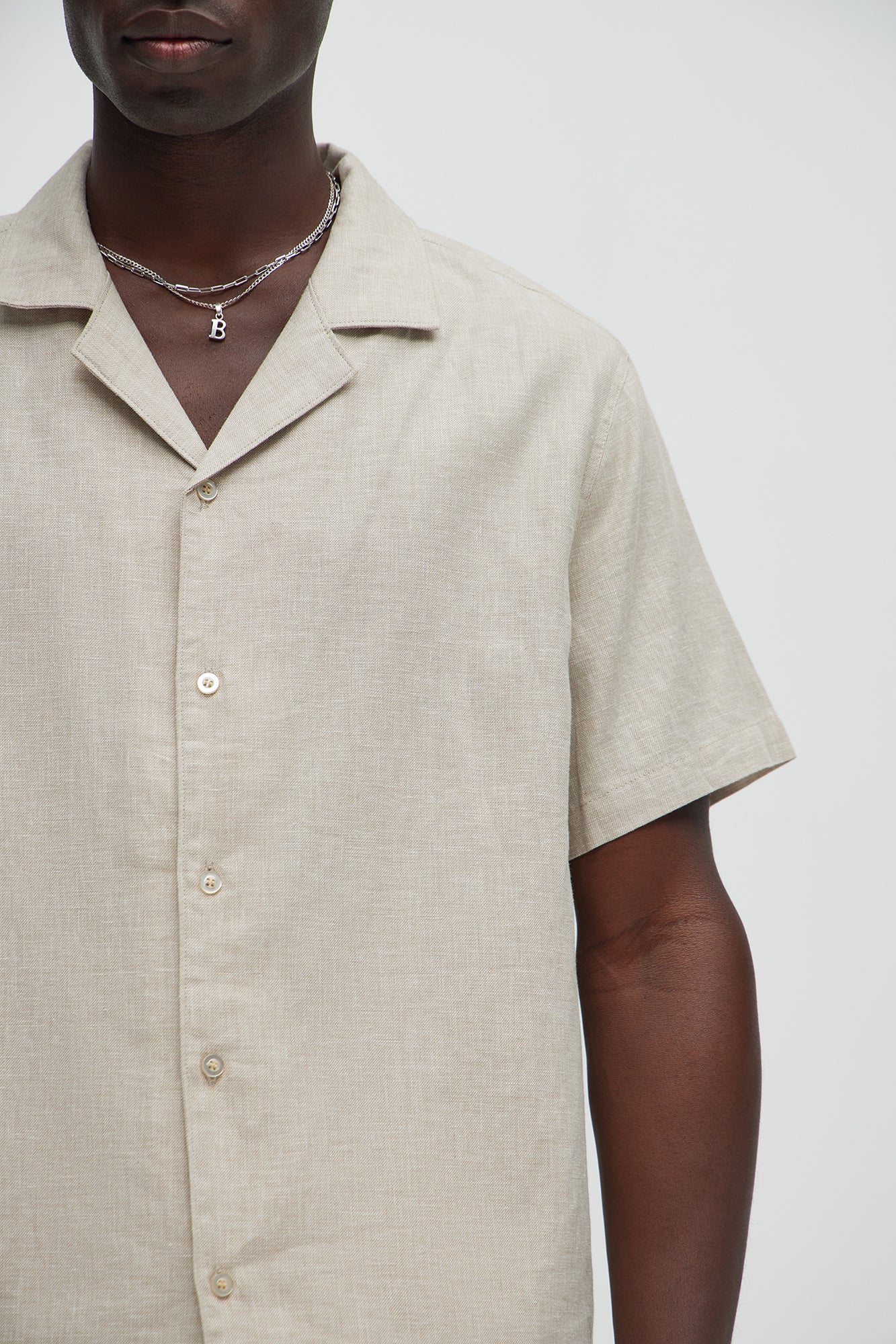 Bahamas Linen Shirt - Stone - Image 3