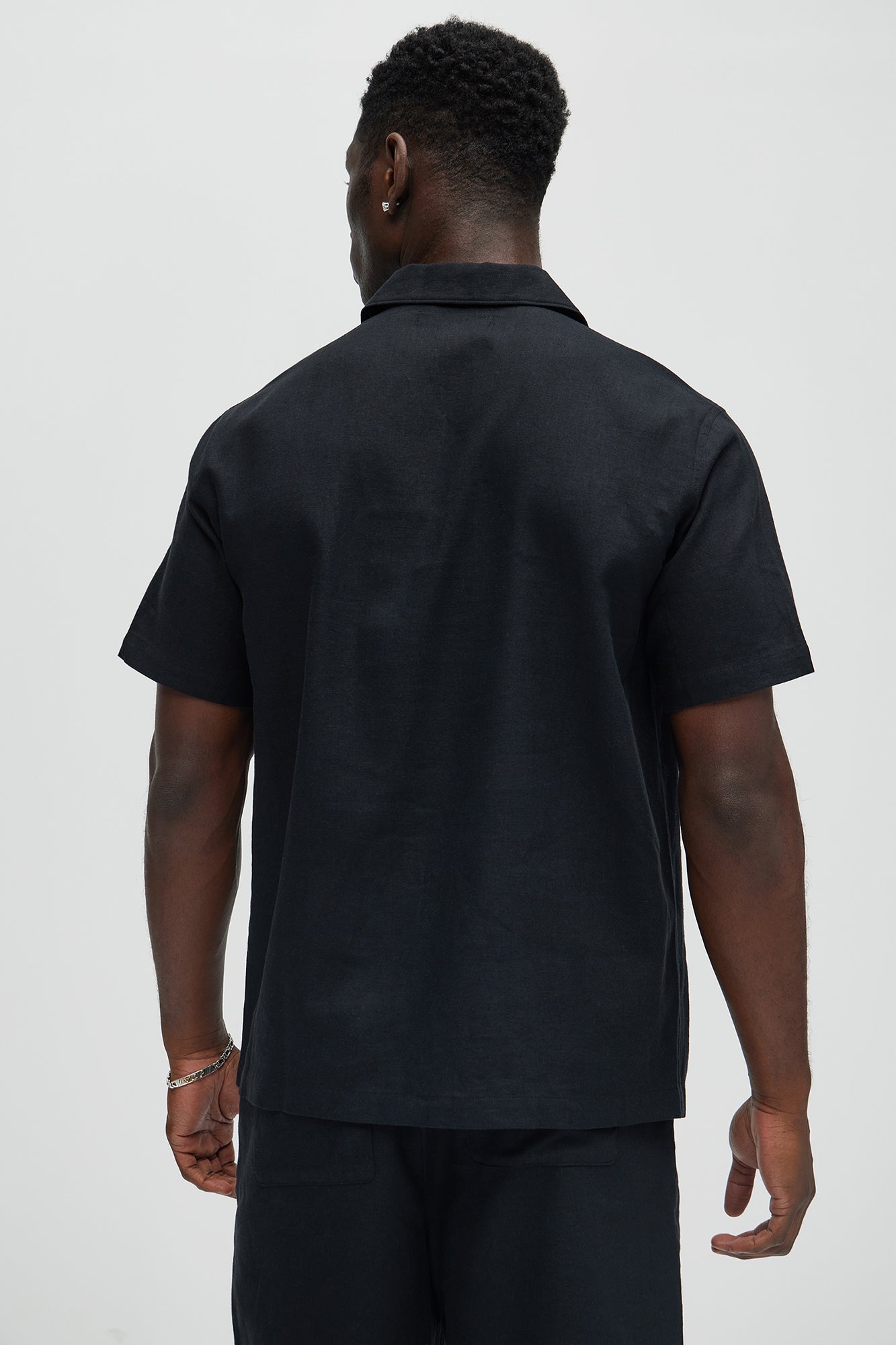 Bahamas Linen Shirt - Black - Image 4