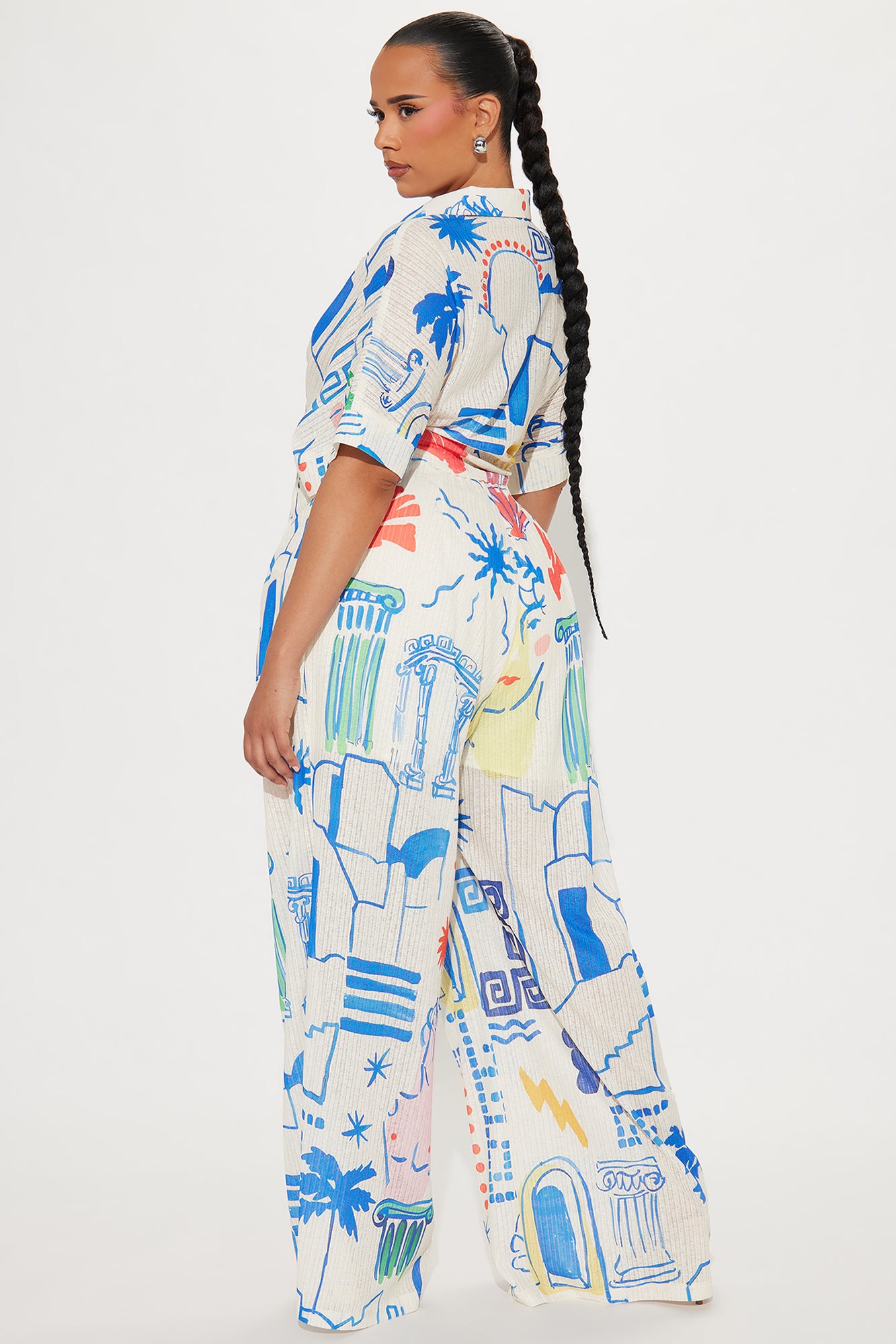 Walking On Seashells Pant Set - Cream/combo - Image 6