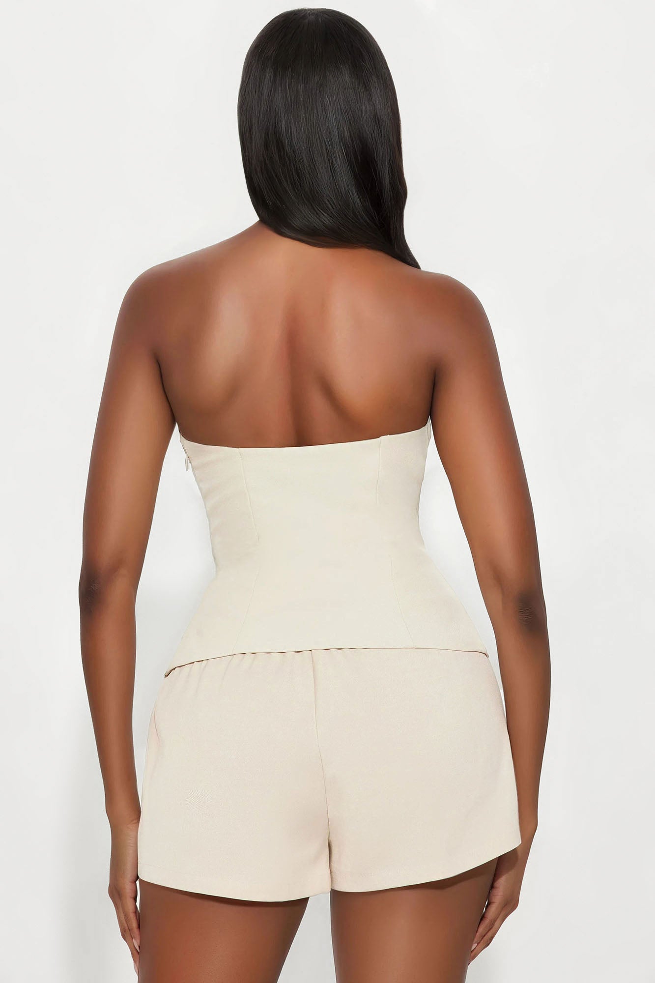 Coffee In Hand Strapless Top - Beige - Image 3