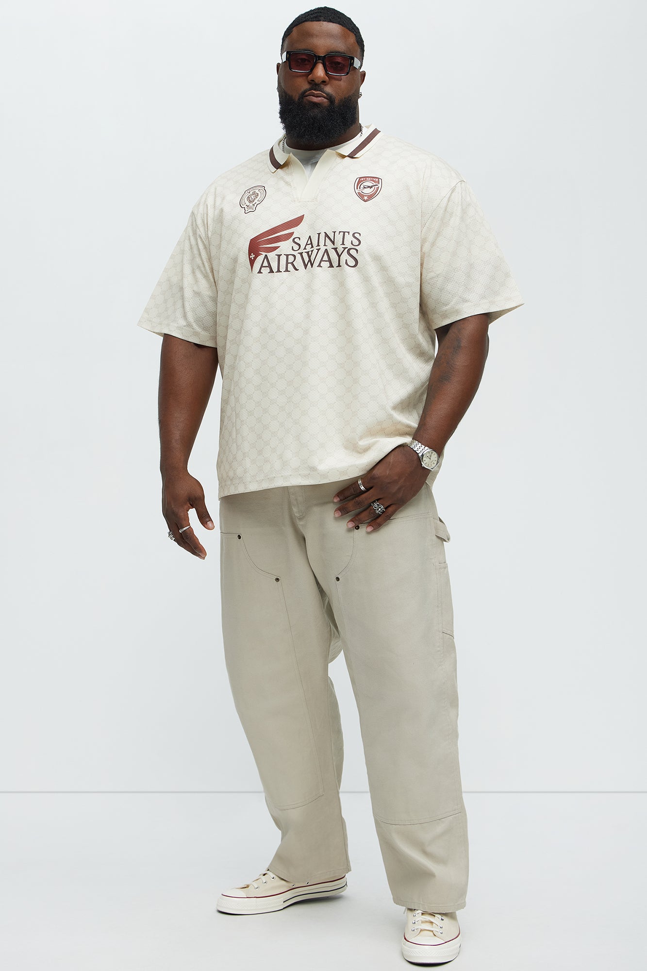 Saints Johnny Collar Soccer Jersey - Ivory - Image 6
