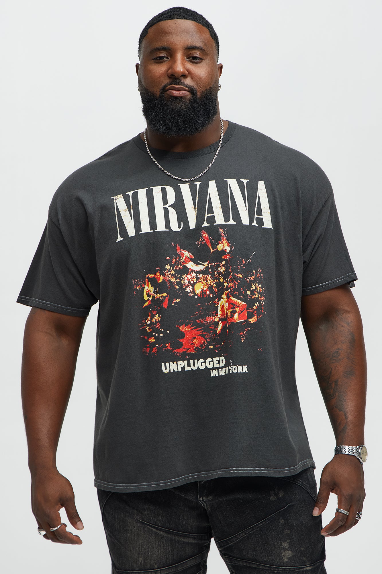 Nirvana New York Unplugged Short Sleeve Tee - Black - Image 5