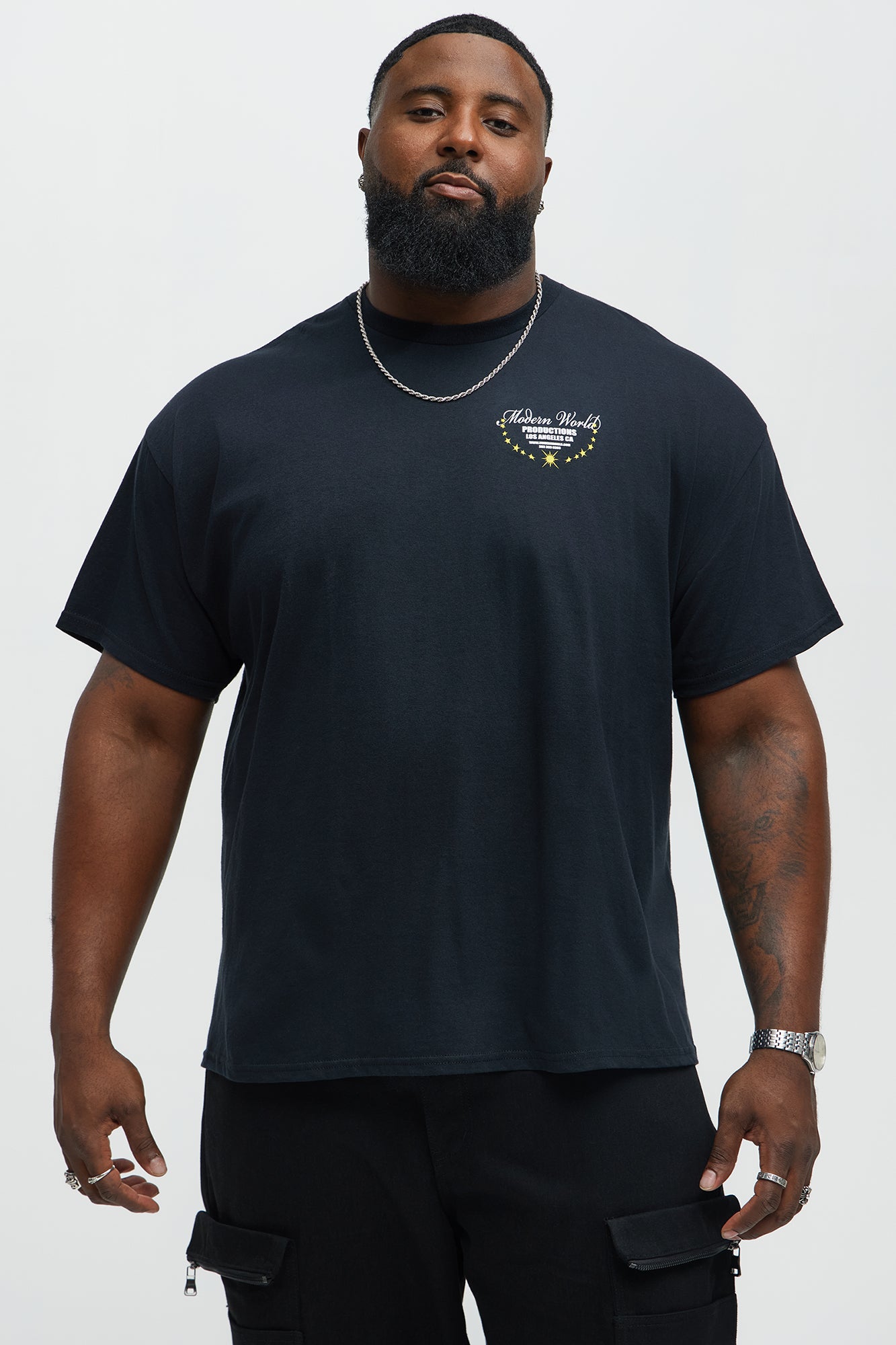 Modern World Production Short Sleeve Tee - Black - Image 5