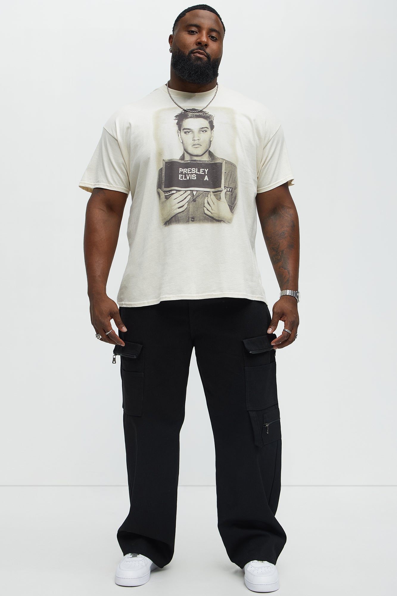 Elvis Presley Mugshot Short Sleeve Tee - Natural - Image 5
