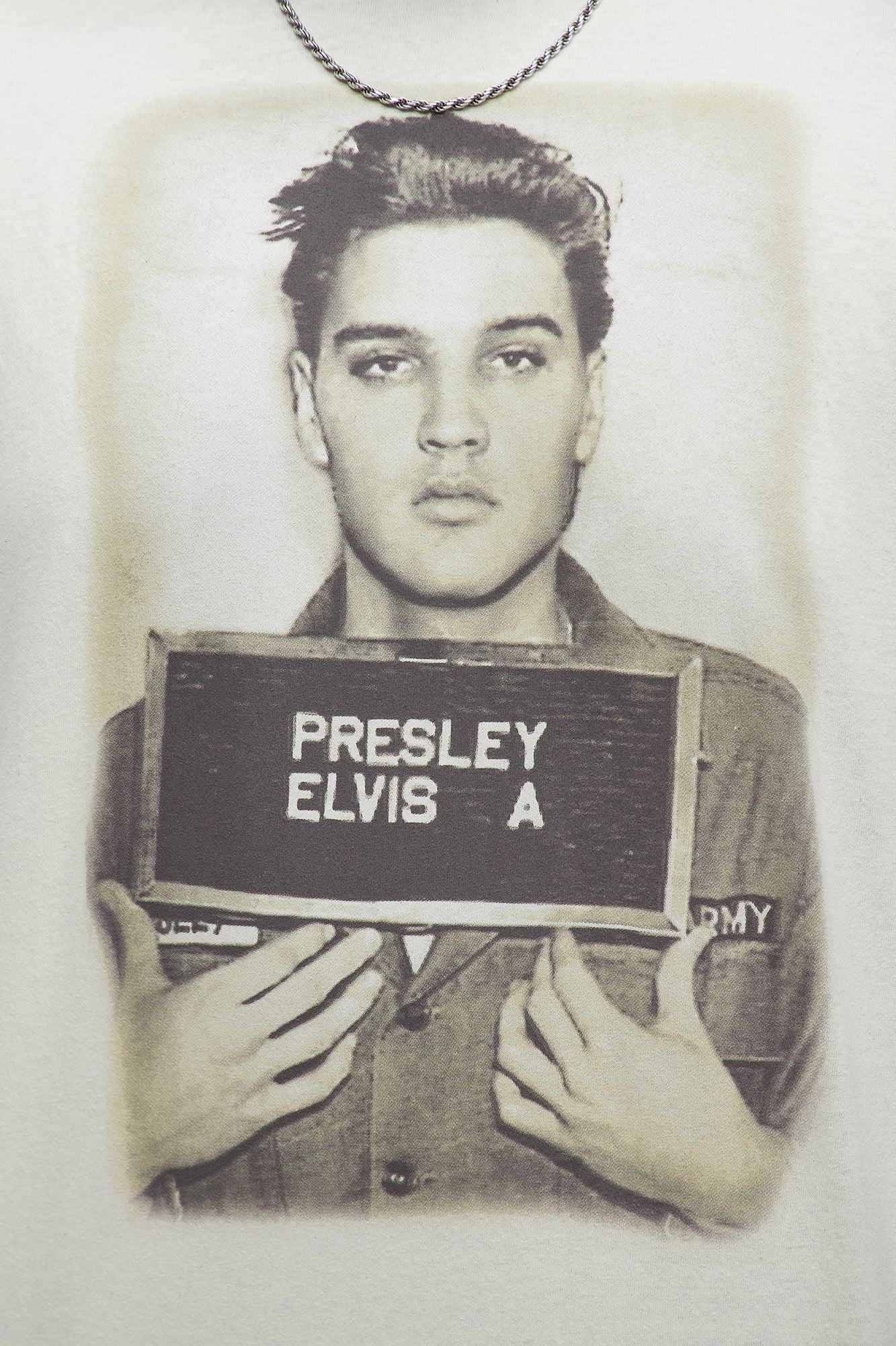 Elvis Presley Mugshot Short Sleeve Tee - Natural - Image 6