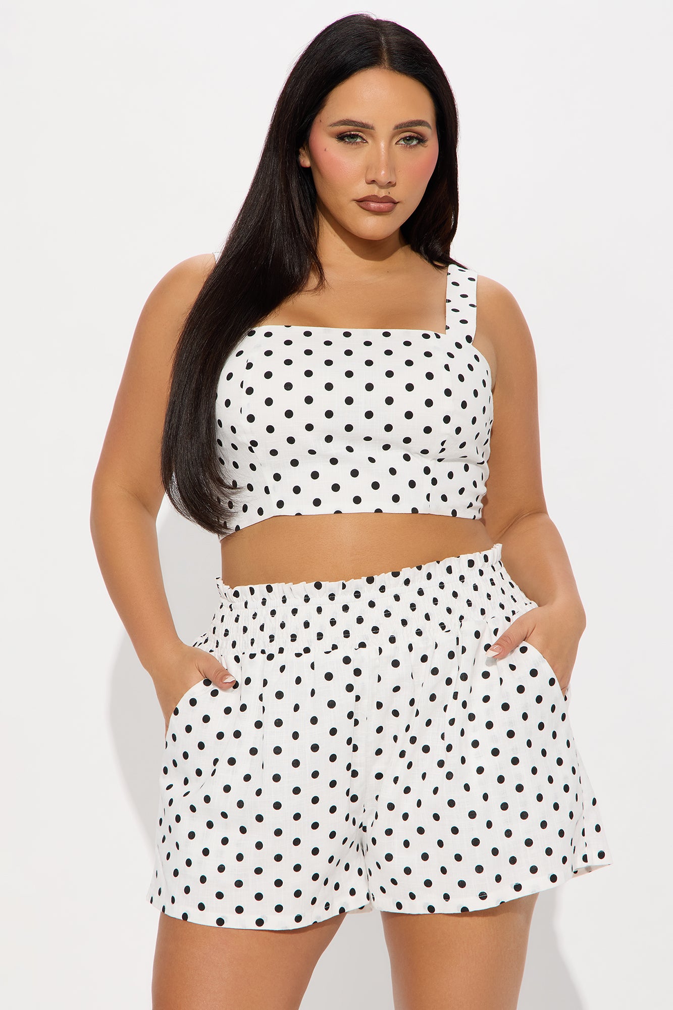Stassi Polka Dot Short Set - White/combo - Image 4