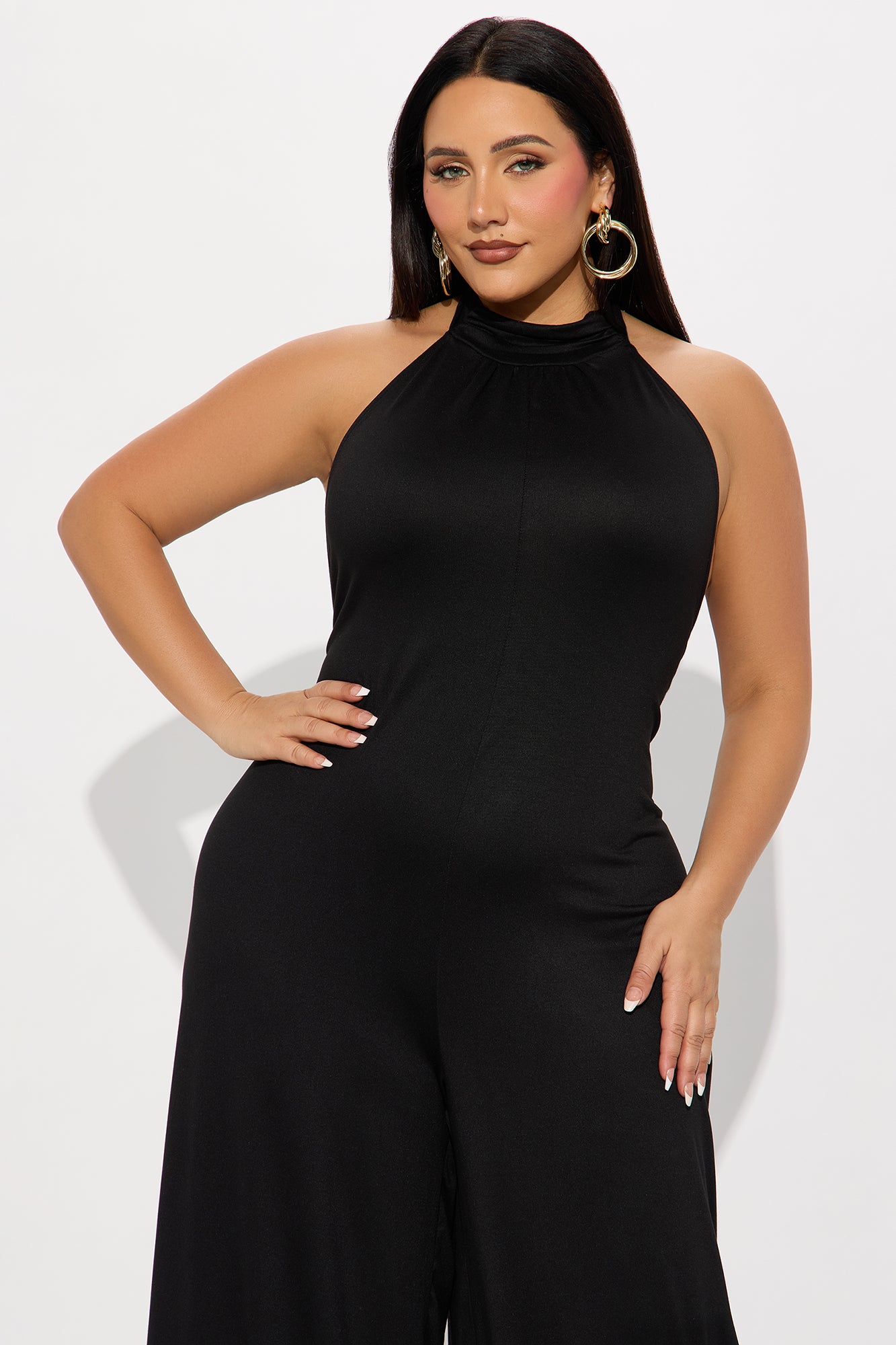 True Blossom Backless Jumpsuit - Black - Image 5