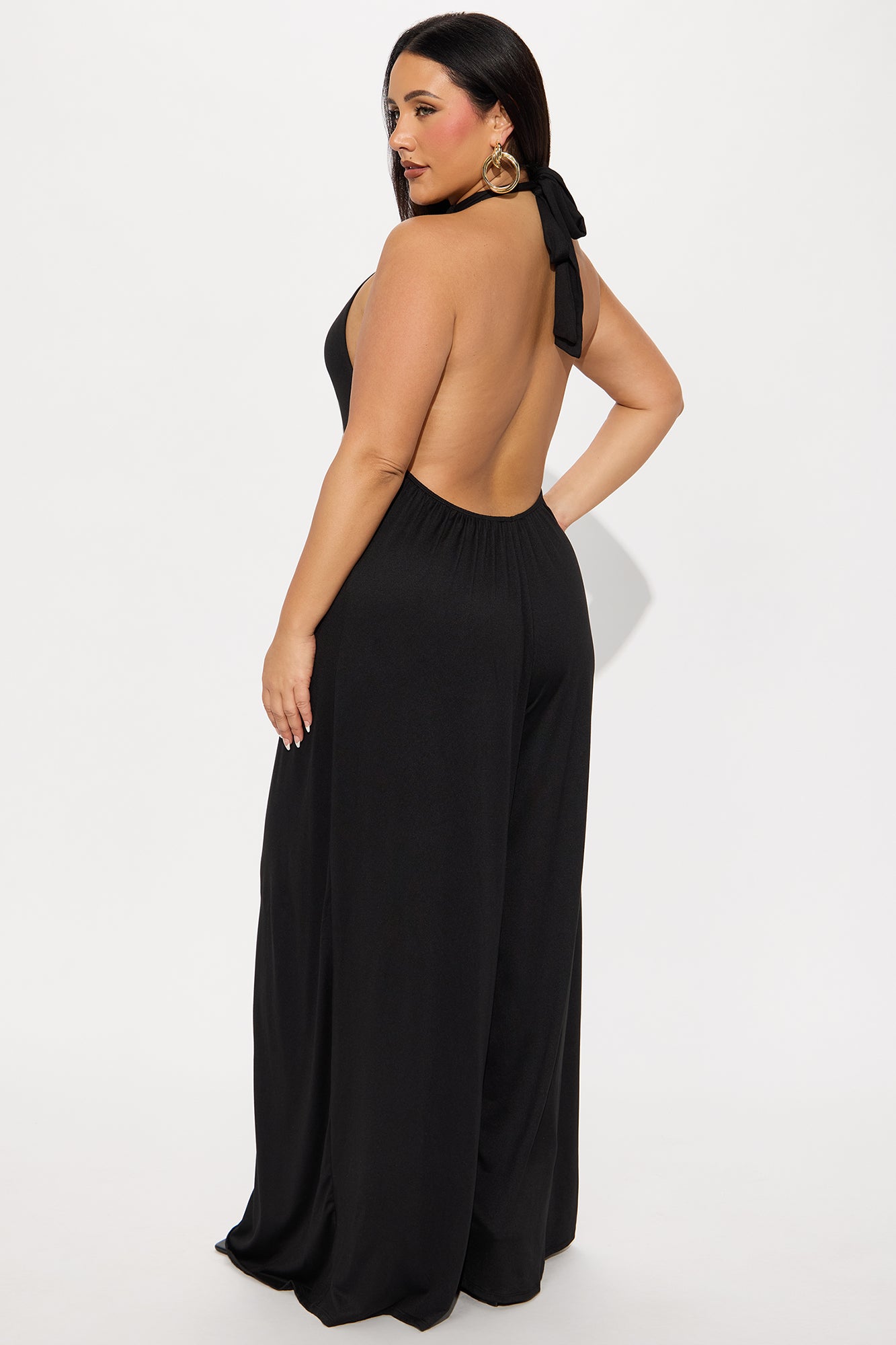 True Blossom Backless Jumpsuit - Black - Image 6