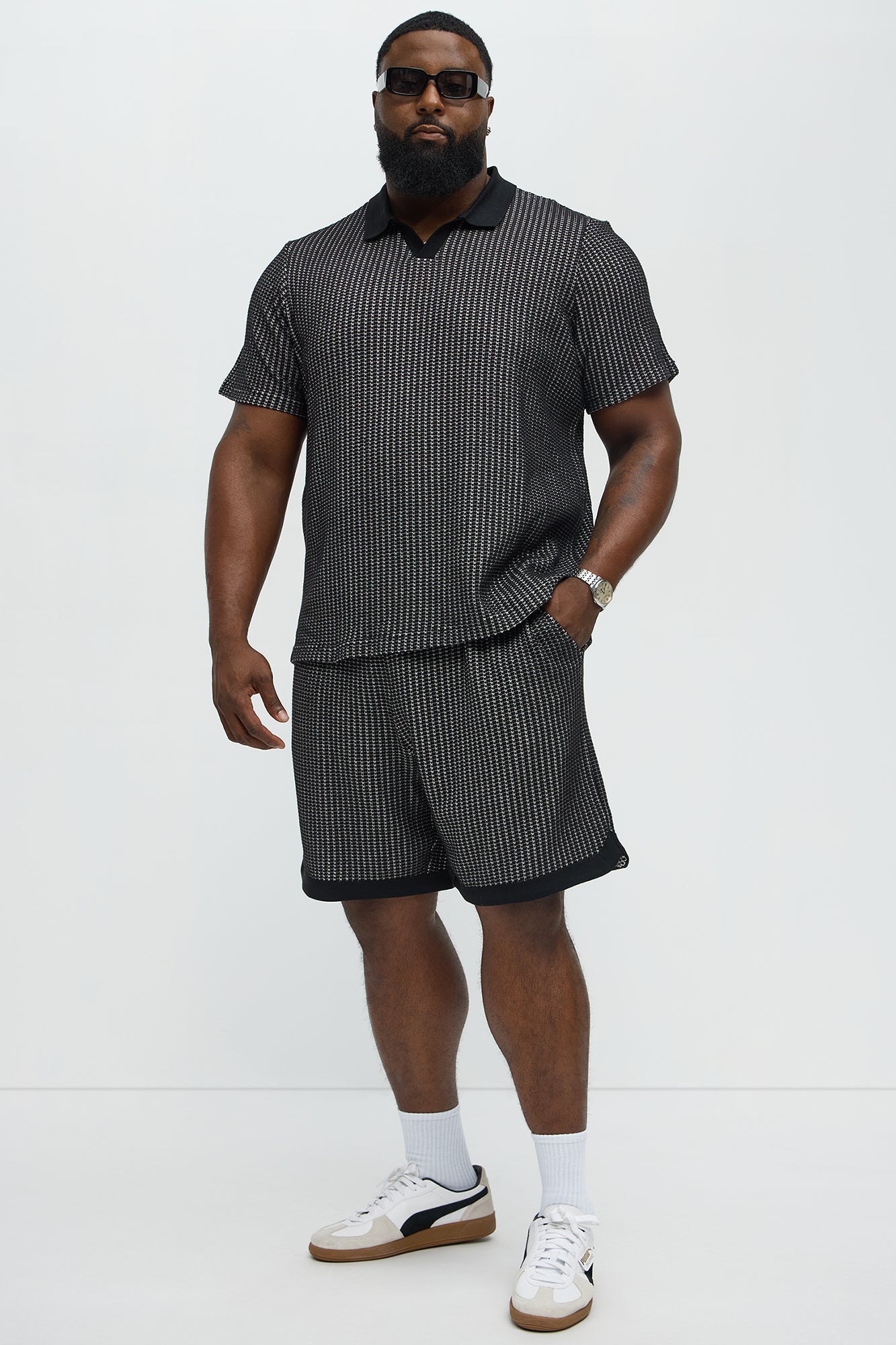 Devin Crochet Contrast Trim Shorts - Black/combo - Image 6