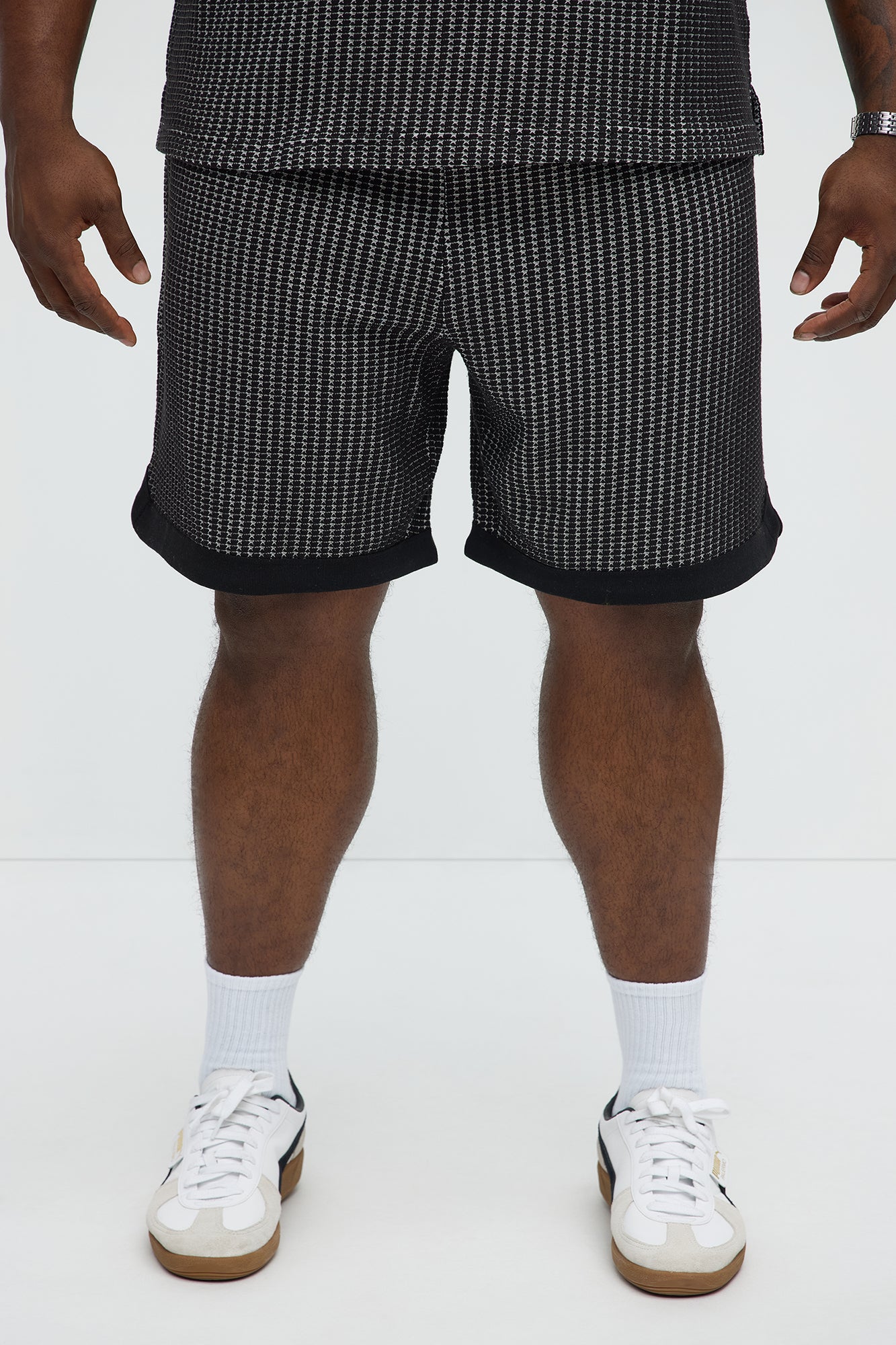 Devin Crochet Contrast Trim Shorts - Black/combo - Image 5