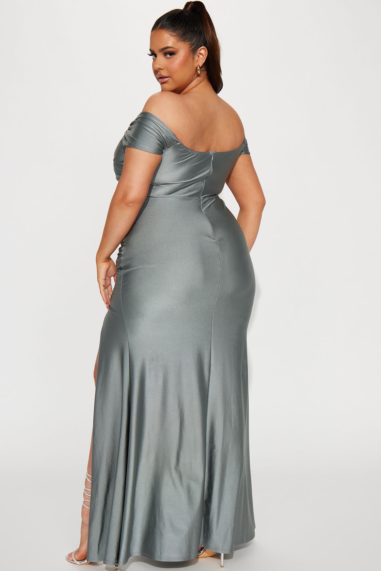 Romantic Nights Maxi Dress - Silver - Image 6