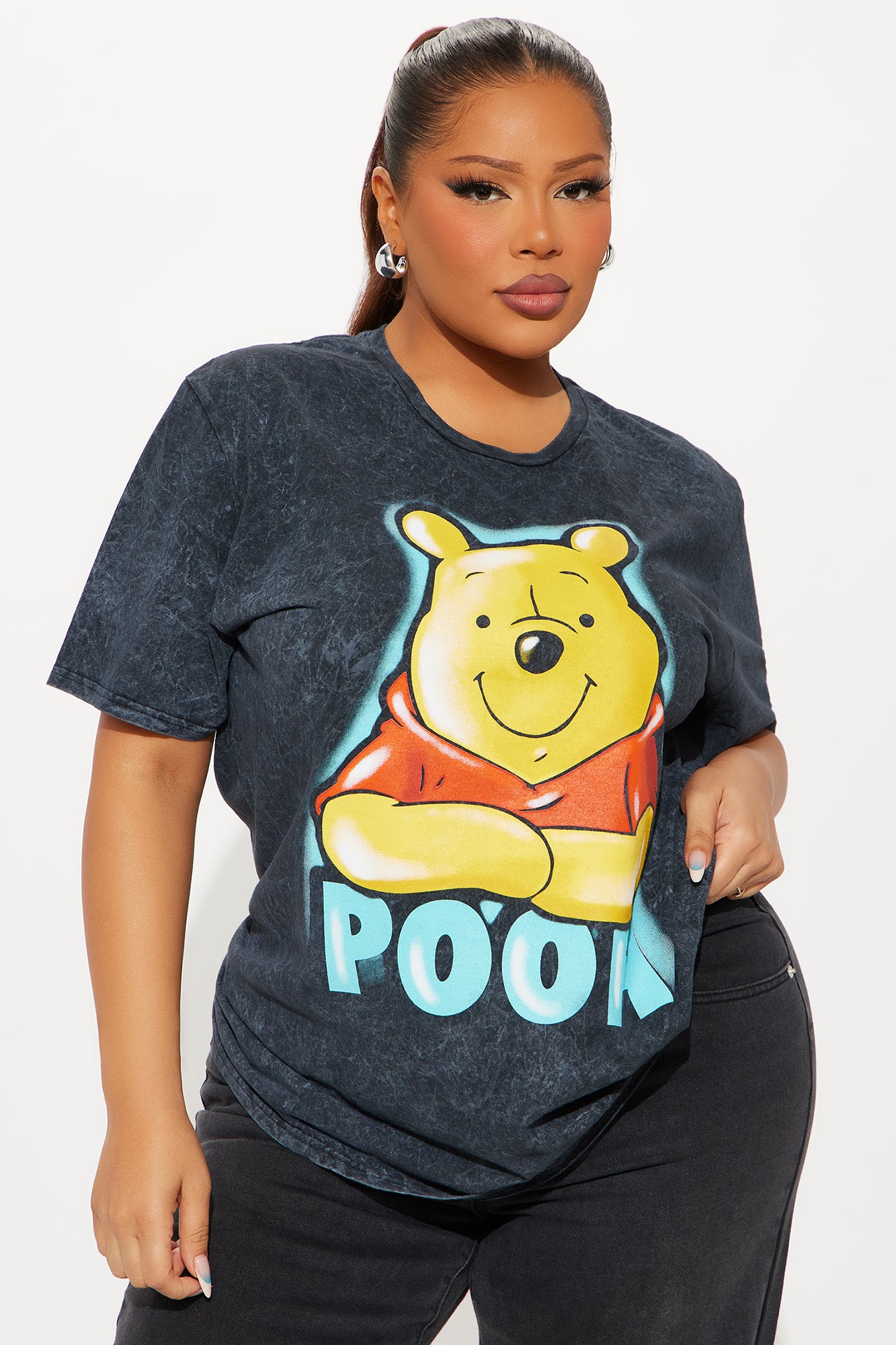 Winnie The Pooh Oversized Tee - Black - Image 5