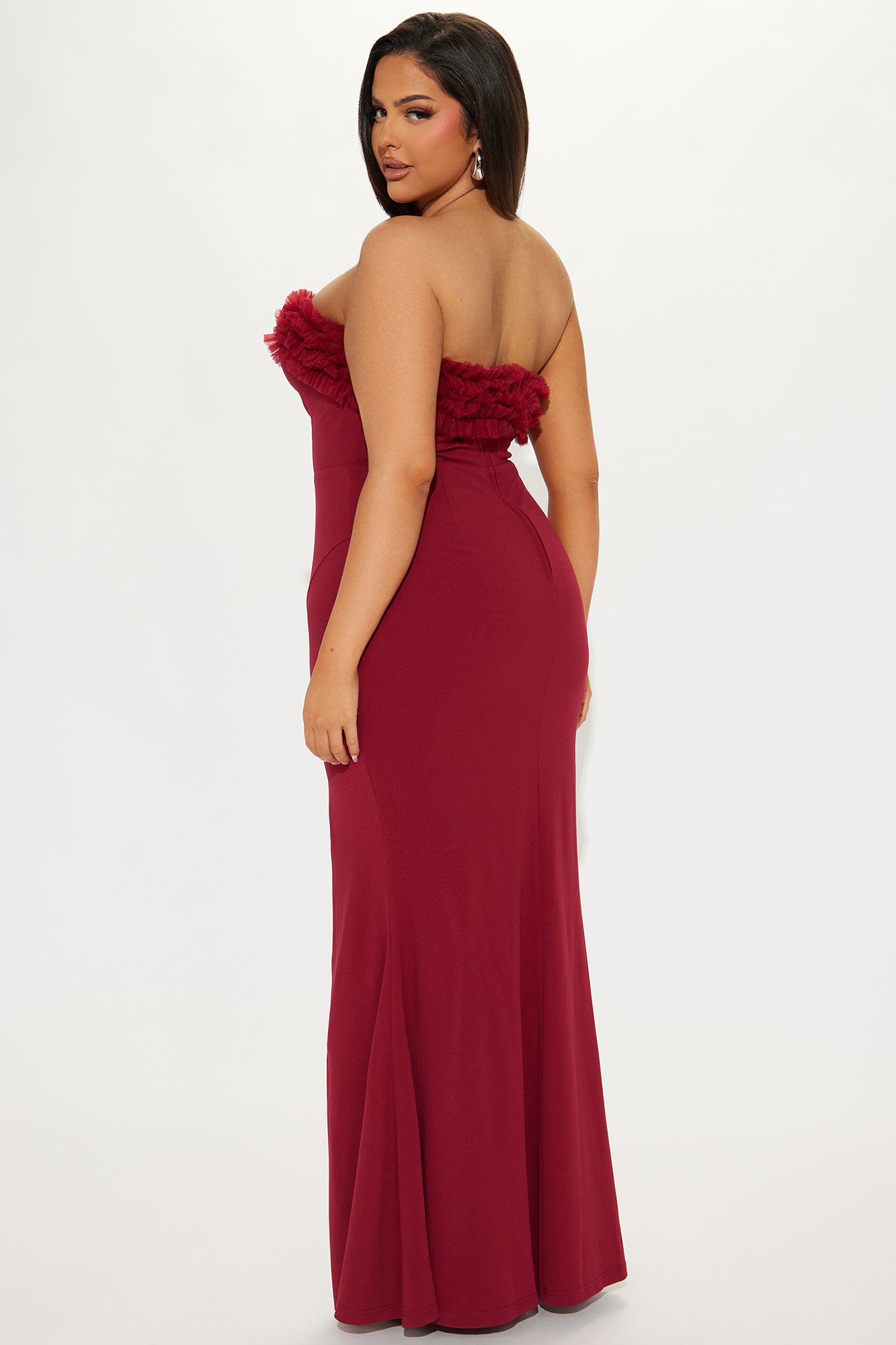 Smothered Crepe Maxi Dress - Wine - Image 6