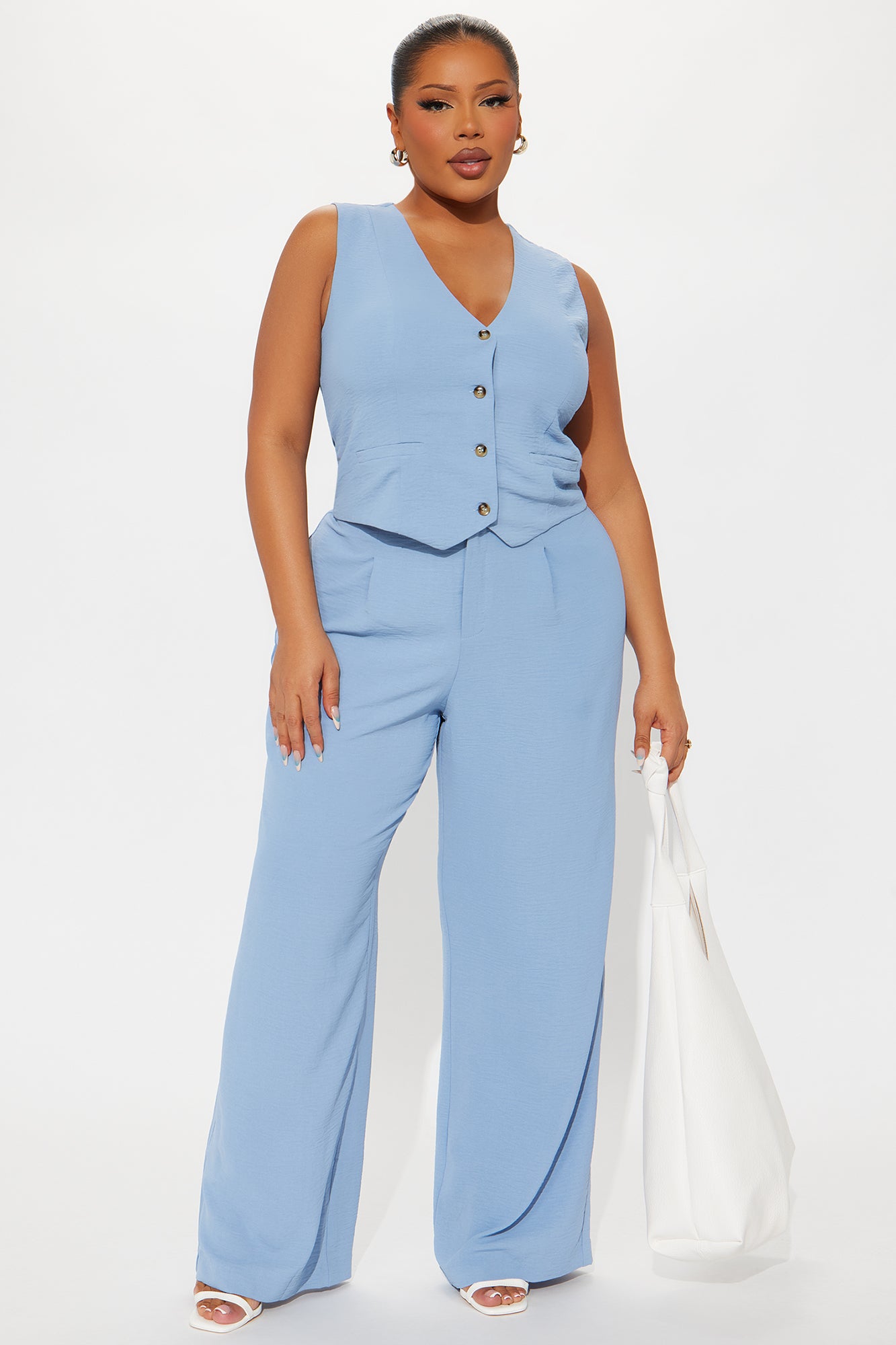 Vanessa Vest Pant Set  - Slate Blue - Image 4